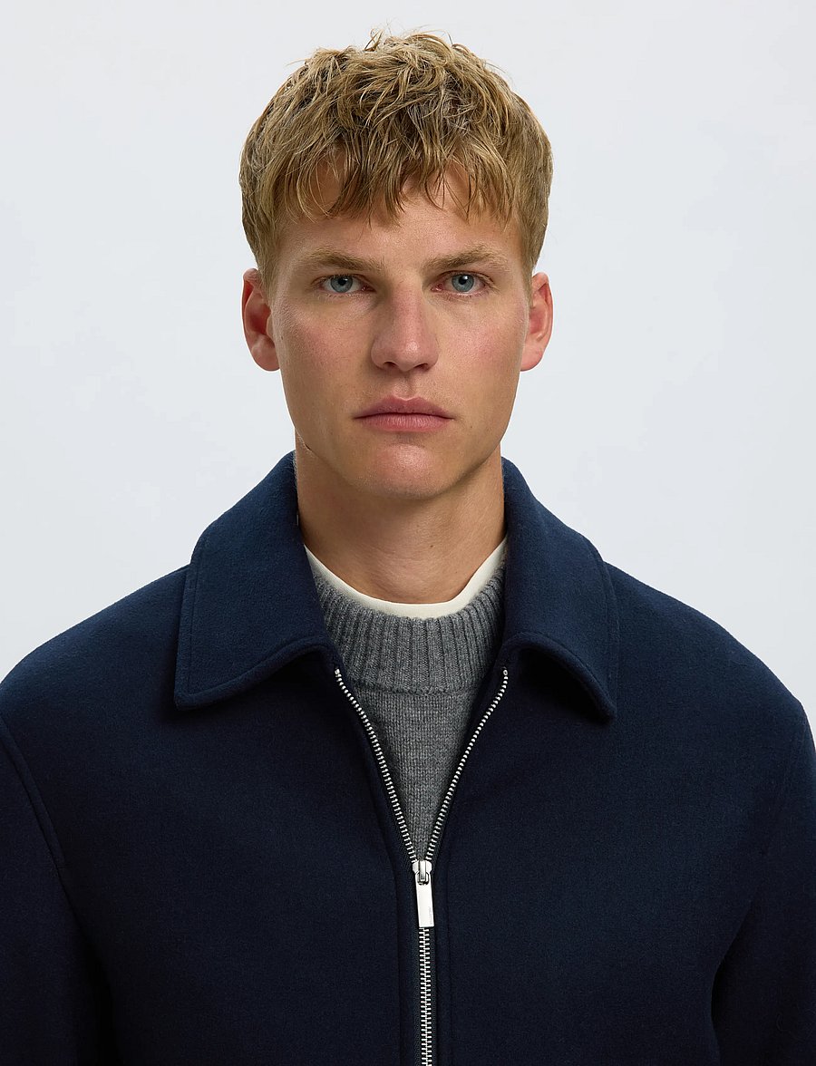 Selected - SLMPHILIP WOOL BLEND JKT NOOS - jackor - sky captain - 4