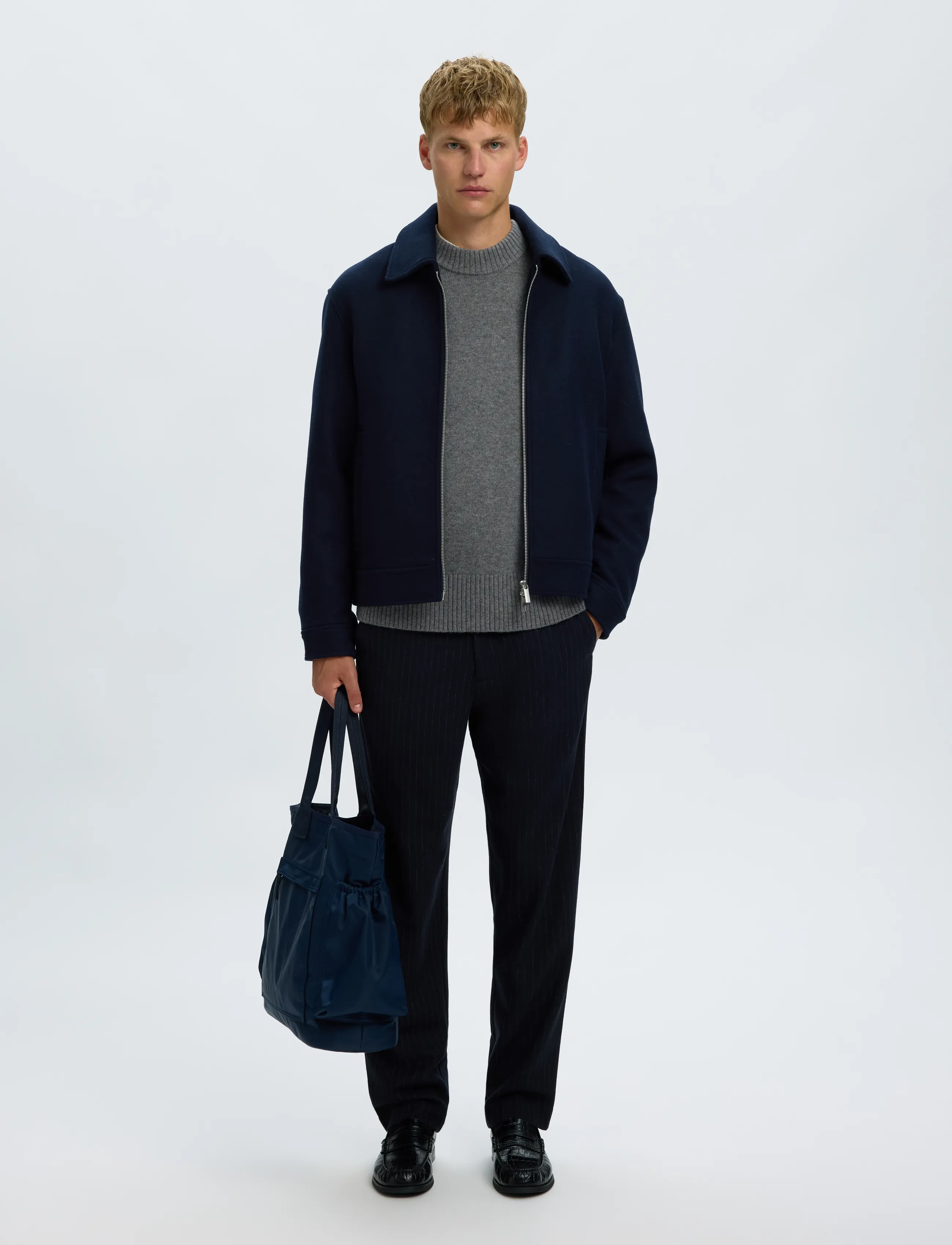 Selected - SLMPHILIP WOOL BLEND JKT NOOS - jackets - sky captain - 5