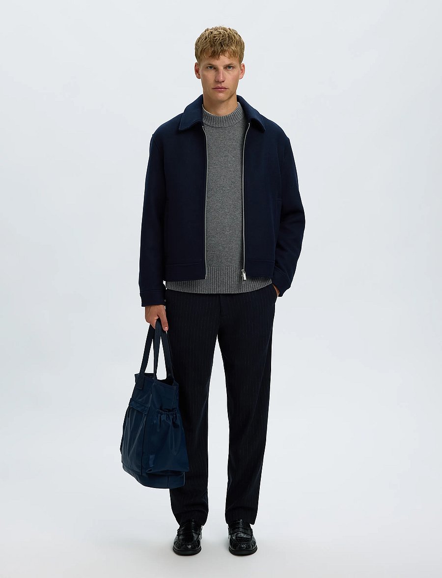 Selected - SLMPHILIP WOOL BLEND JKT NOOS - jackor - sky captain - 5