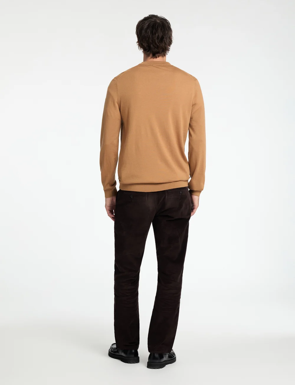 Selected - SLHTRAY LS KNIT MERINO CROCHET CREWNECK - pyöreäaukkoiset - chipmunk - 2