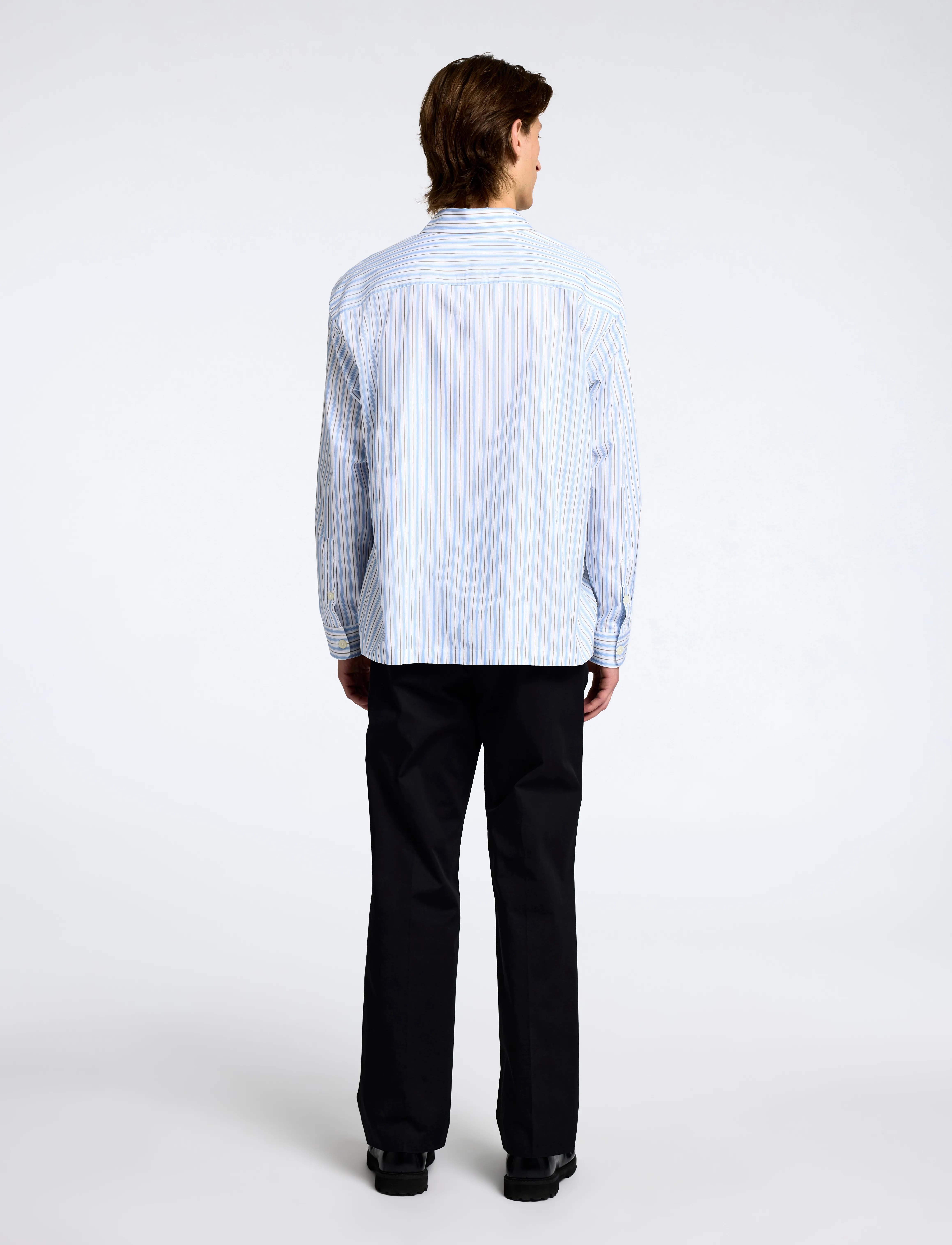Selected - SLHRLX-RICCO LS OVERSHIRT EX - gestreifte hemden - sky blue - 2