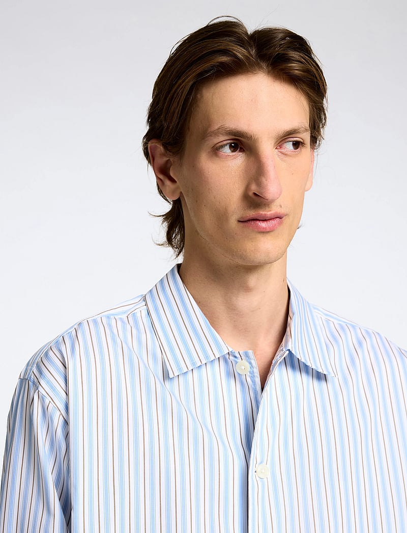 Selected - SLHRLX-RICCO LS OVERSHIRT EX - gestreifte hemden - sky blue - 4