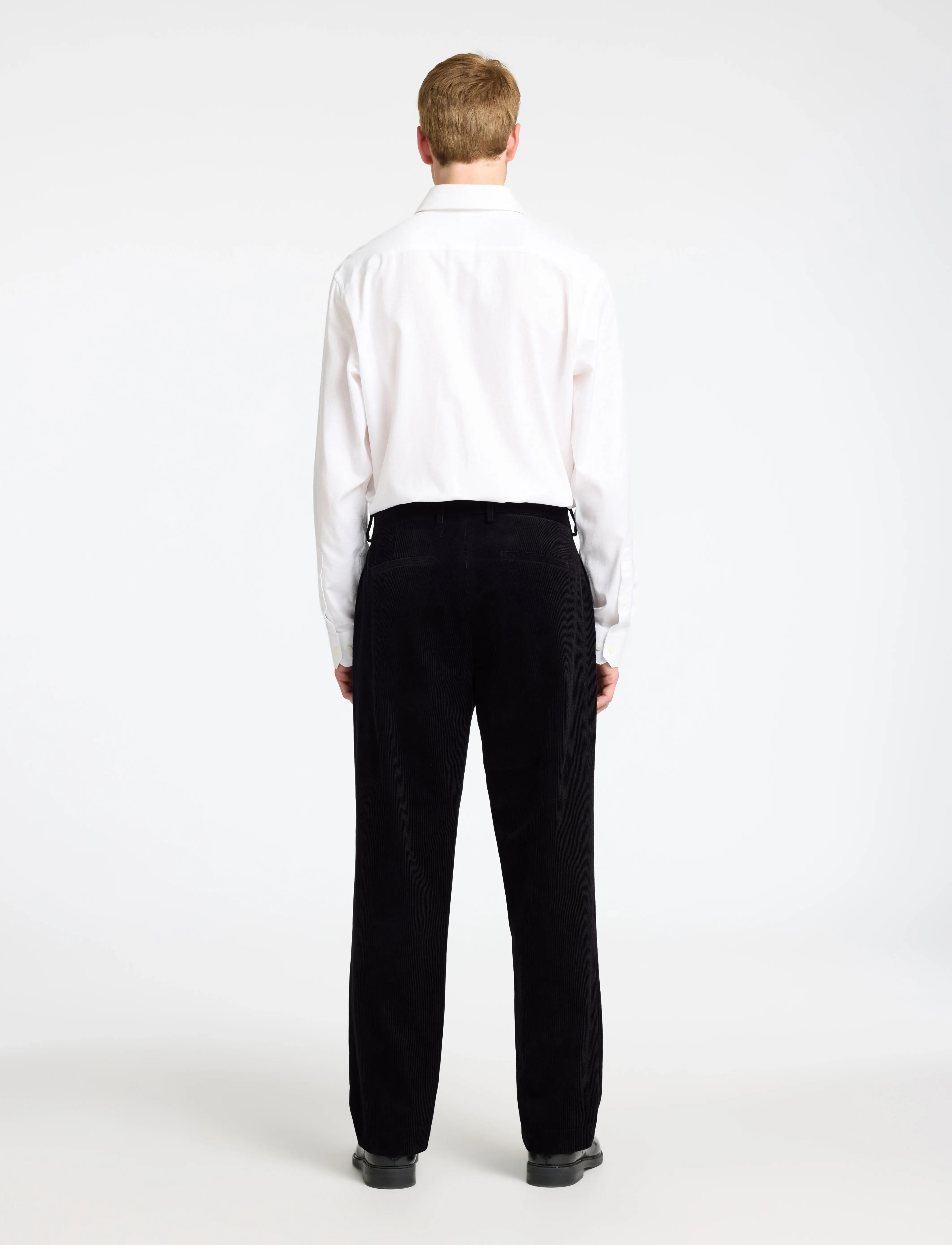 Selected - SLHREGULAR-BOWIE CORDUROY TRS EX - black - 2