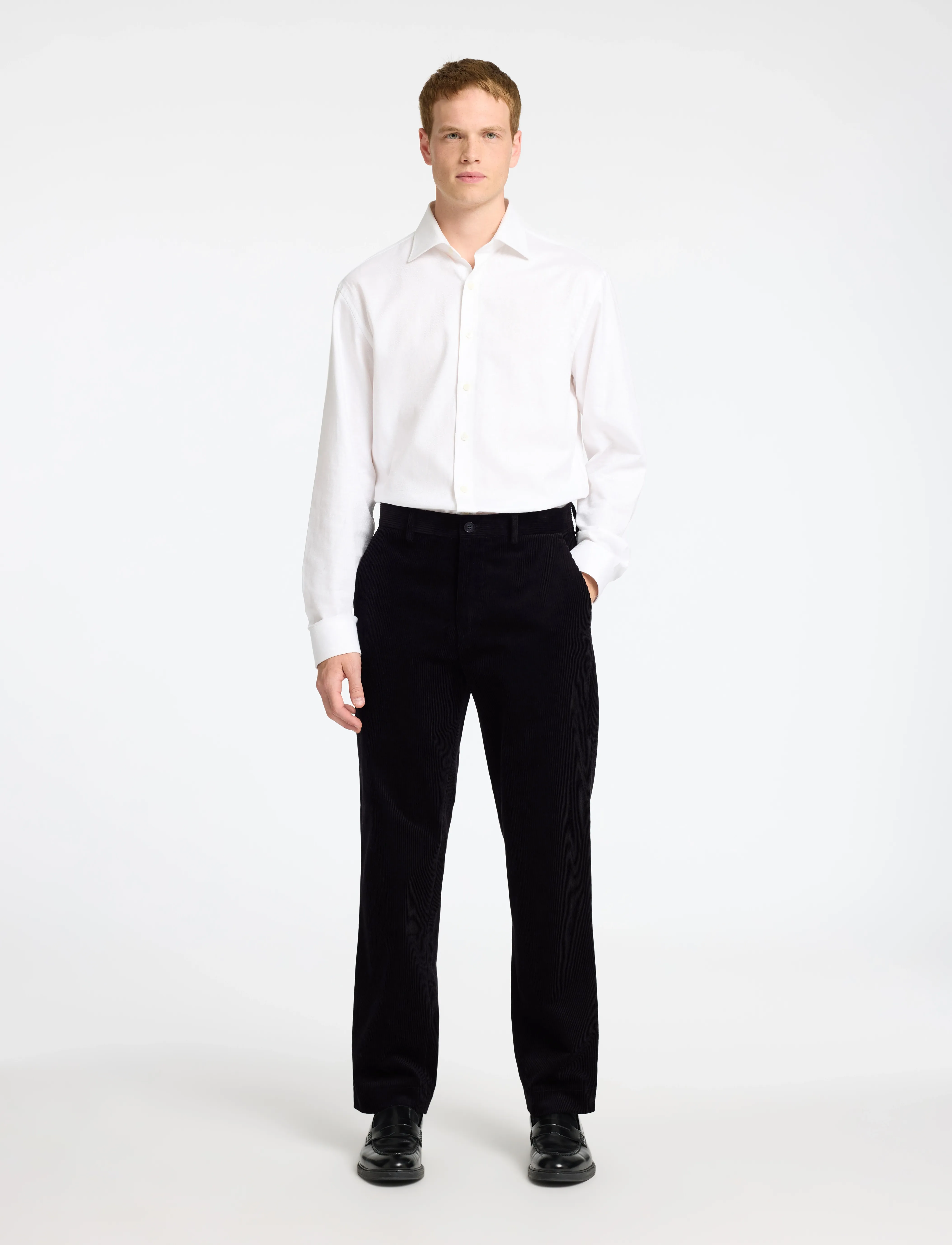Selected - SLHREGULAR-BOWIE CORDUROY TRS EX - black - 4