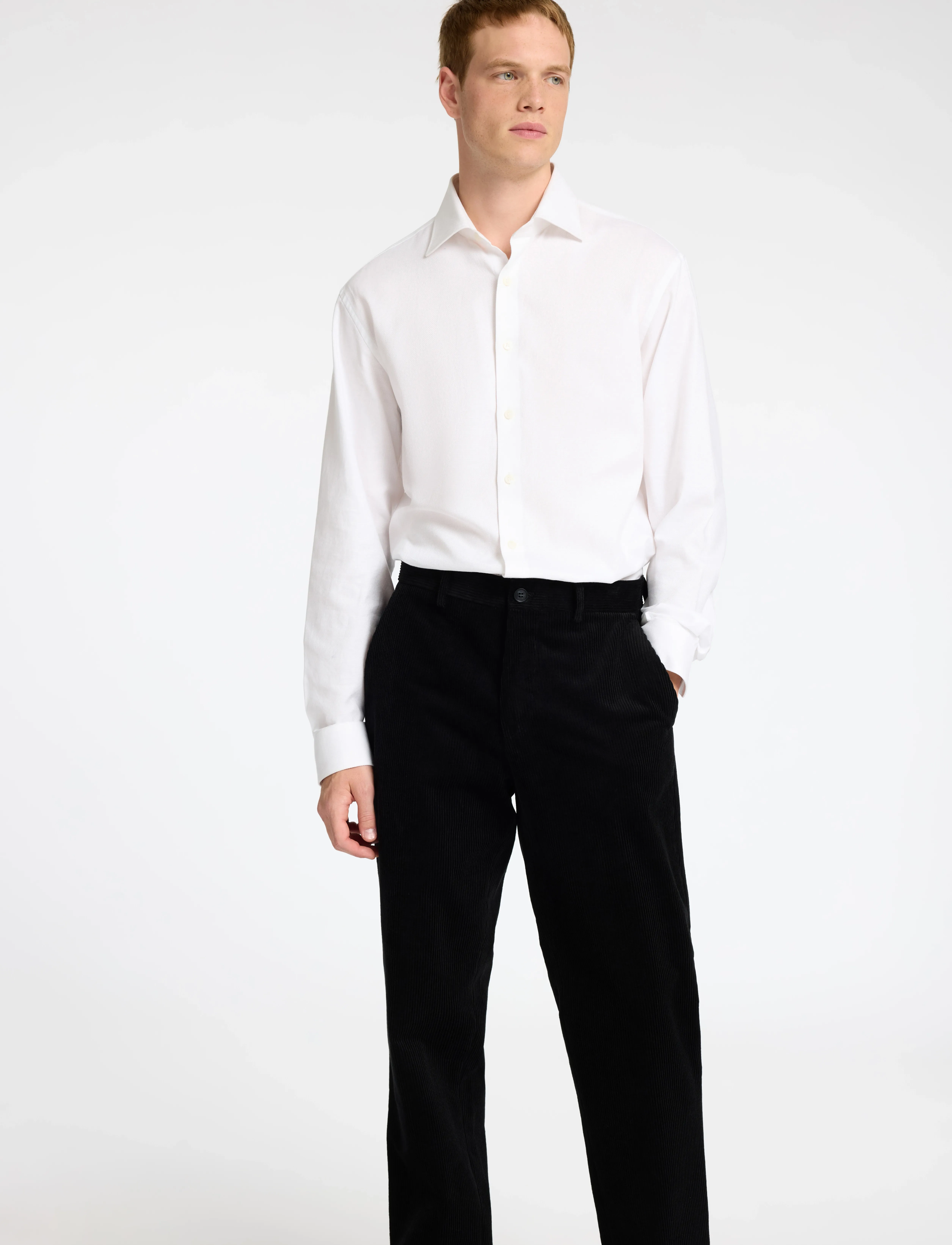 Selected - SLHREGULAR-BOWIE CORDUROY TRS EX - black - 5