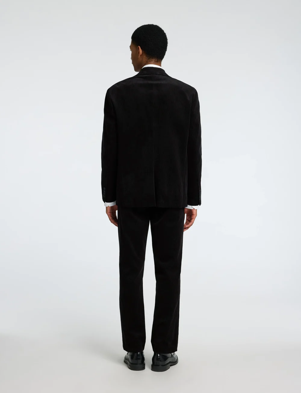 Selected - SLHRLX-BOWIE CORDUROY BLZ EX - single breasted blazers - black - 2