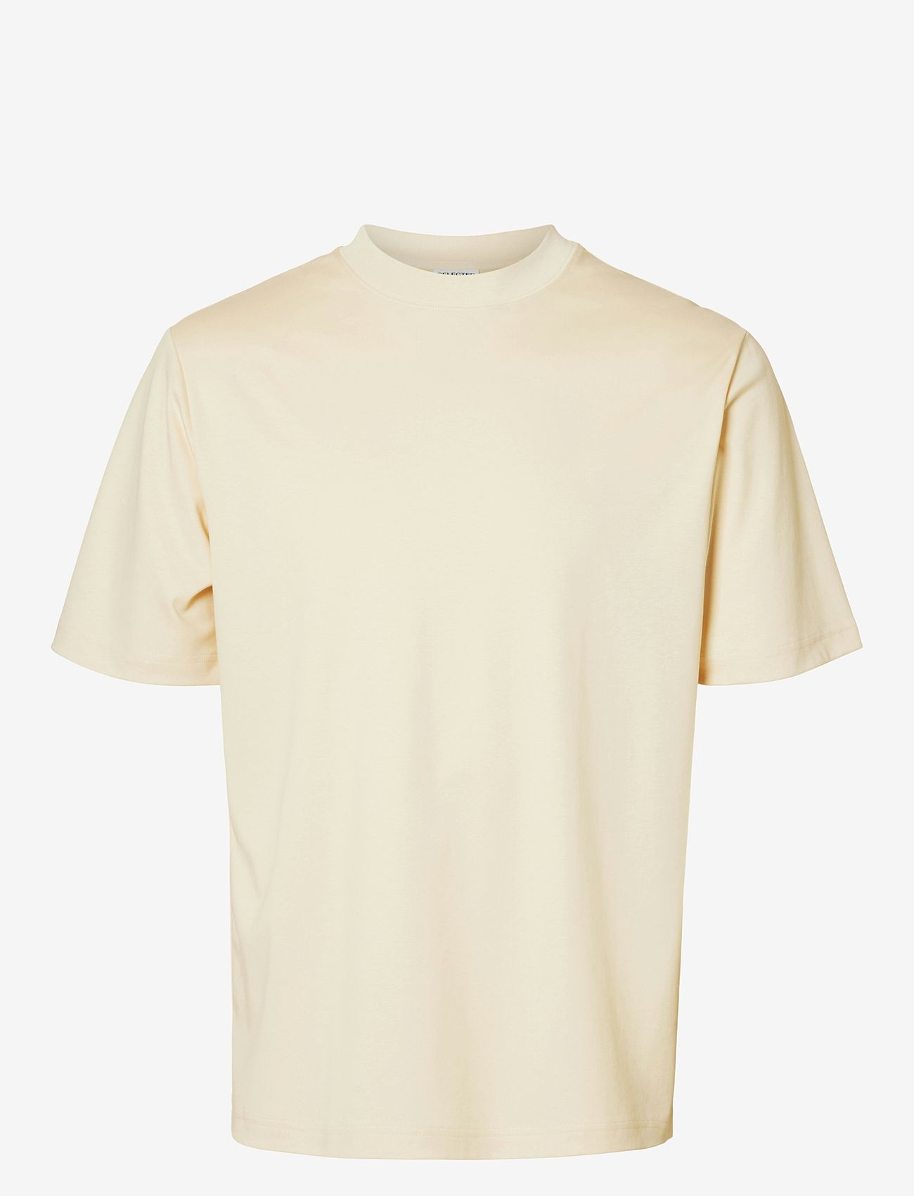 Selected - SLHRELAX-DANI SS INTERLOCK TEE EX - angora - 0