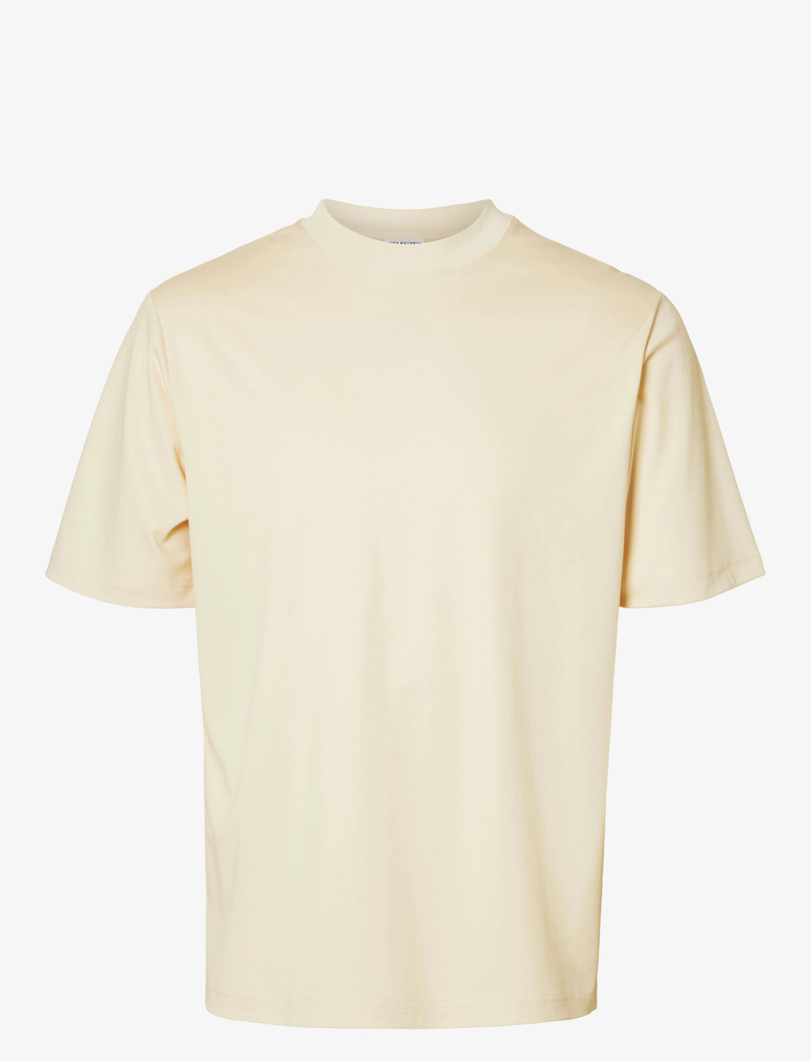 Selected - SLHRELAX-DANI SS INTERLOCK TEE EX - angora - 1