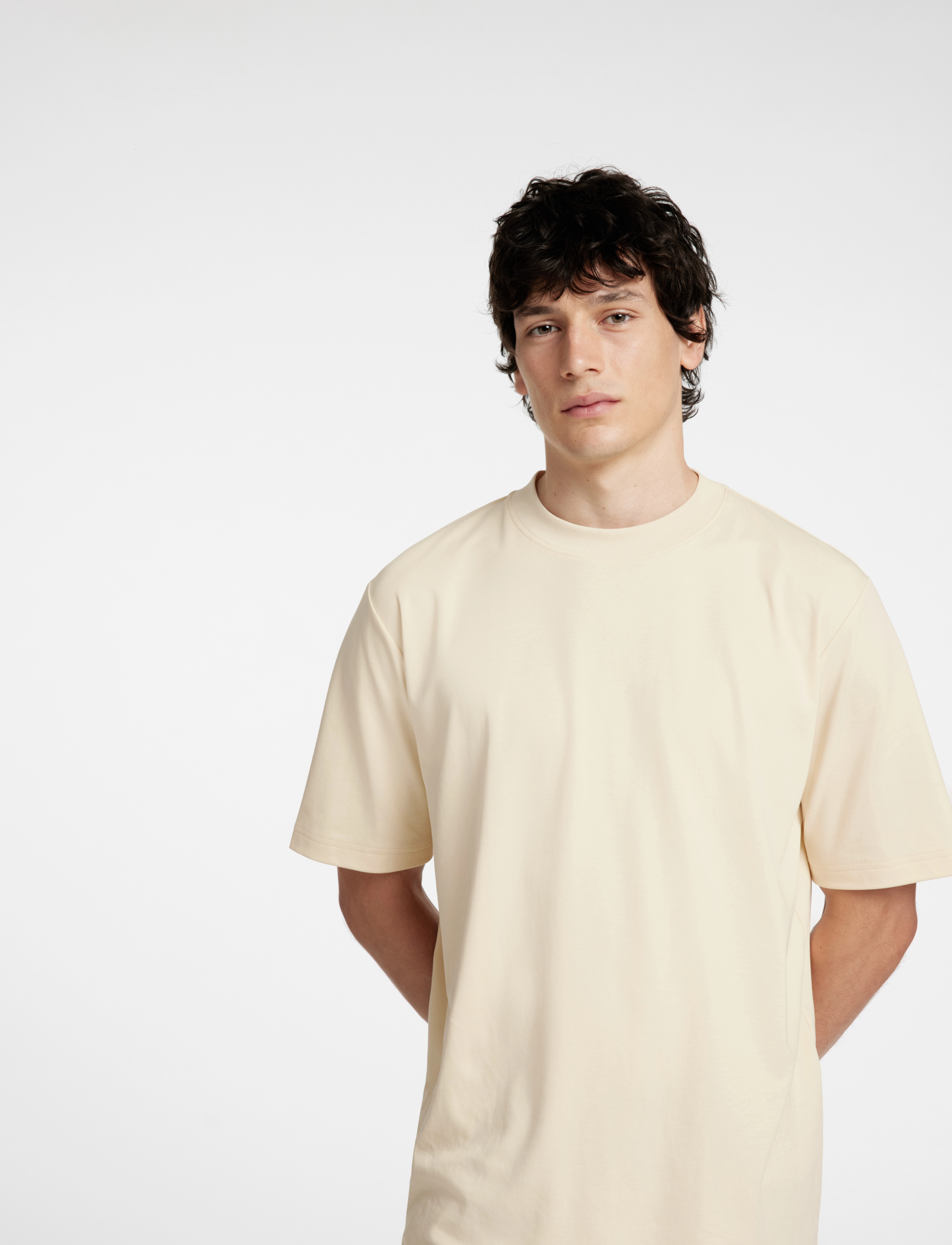 Selected - SLHRELAX-DANI SS INTERLOCK TEE EX - angora - 3