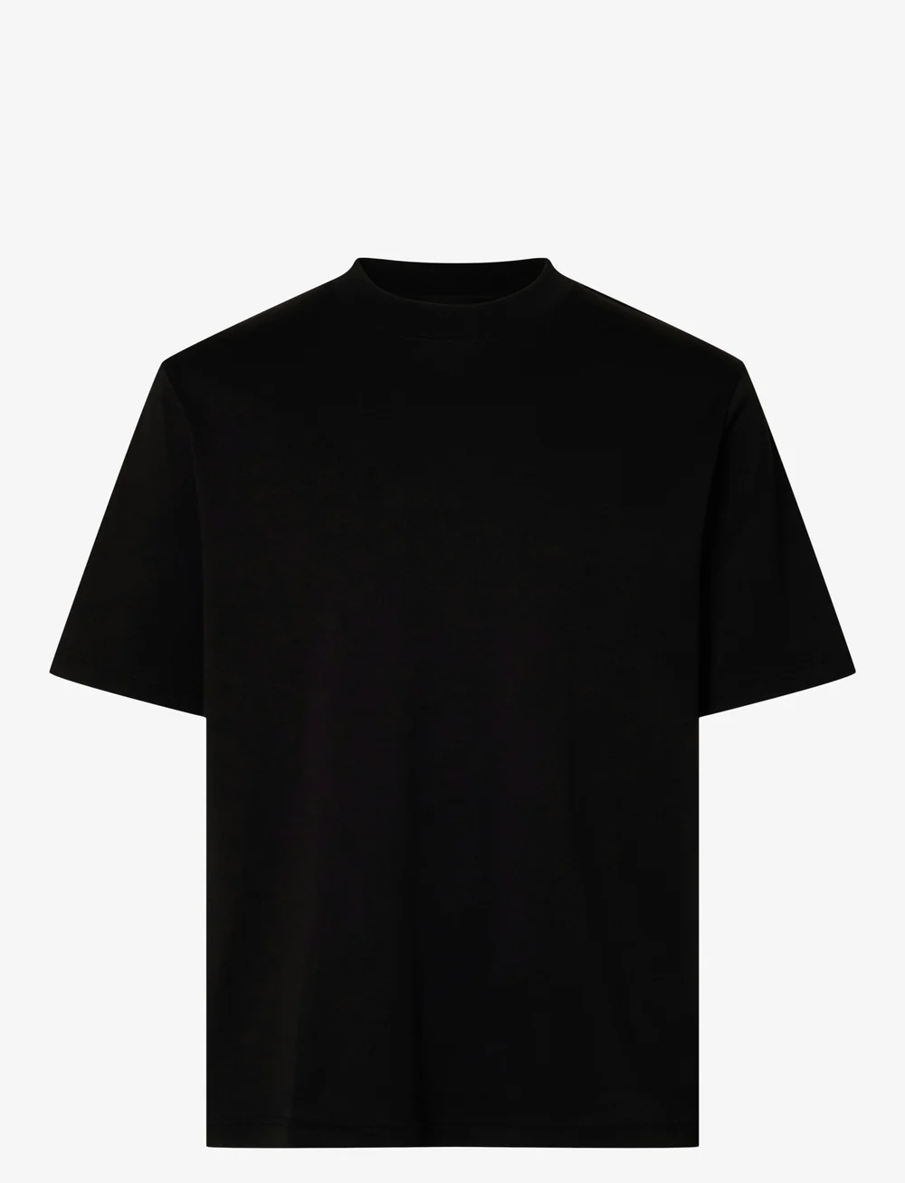 Selected - SLHRELAX-DANI SS INTERLOCK TEE EX - kortärmade t-shirts - black - 1
