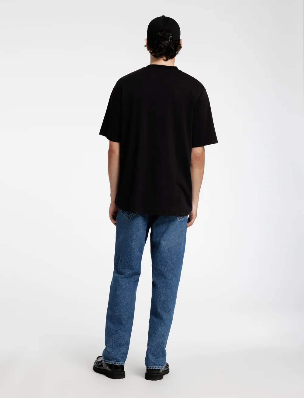 Selected - SLHRELAX-DANI SS INTERLOCK TEE EX - kortärmade t-shirts - black - 2