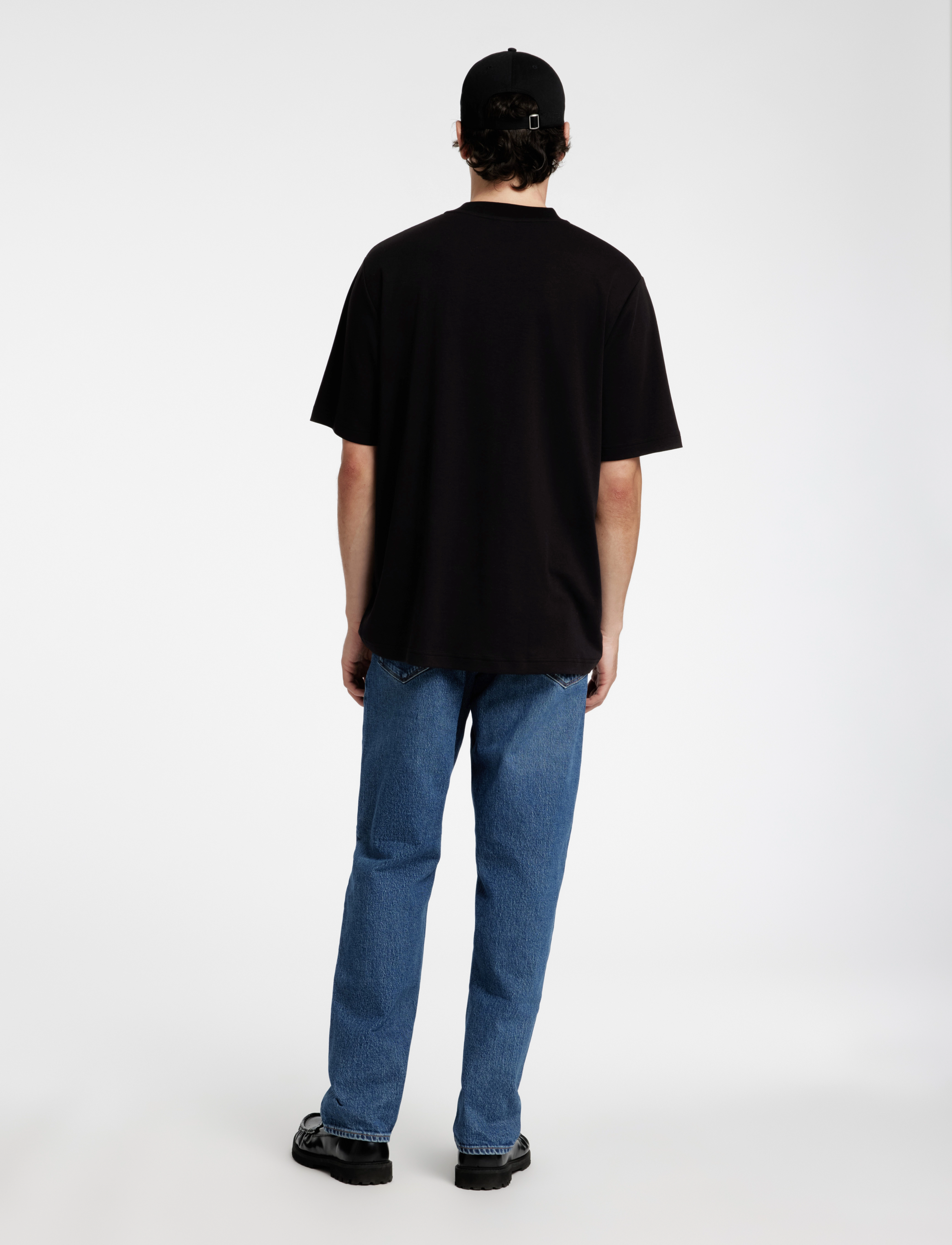 Selected - SLHRELAX-DANI SS INTERLOCK TEE EX - black - 2
