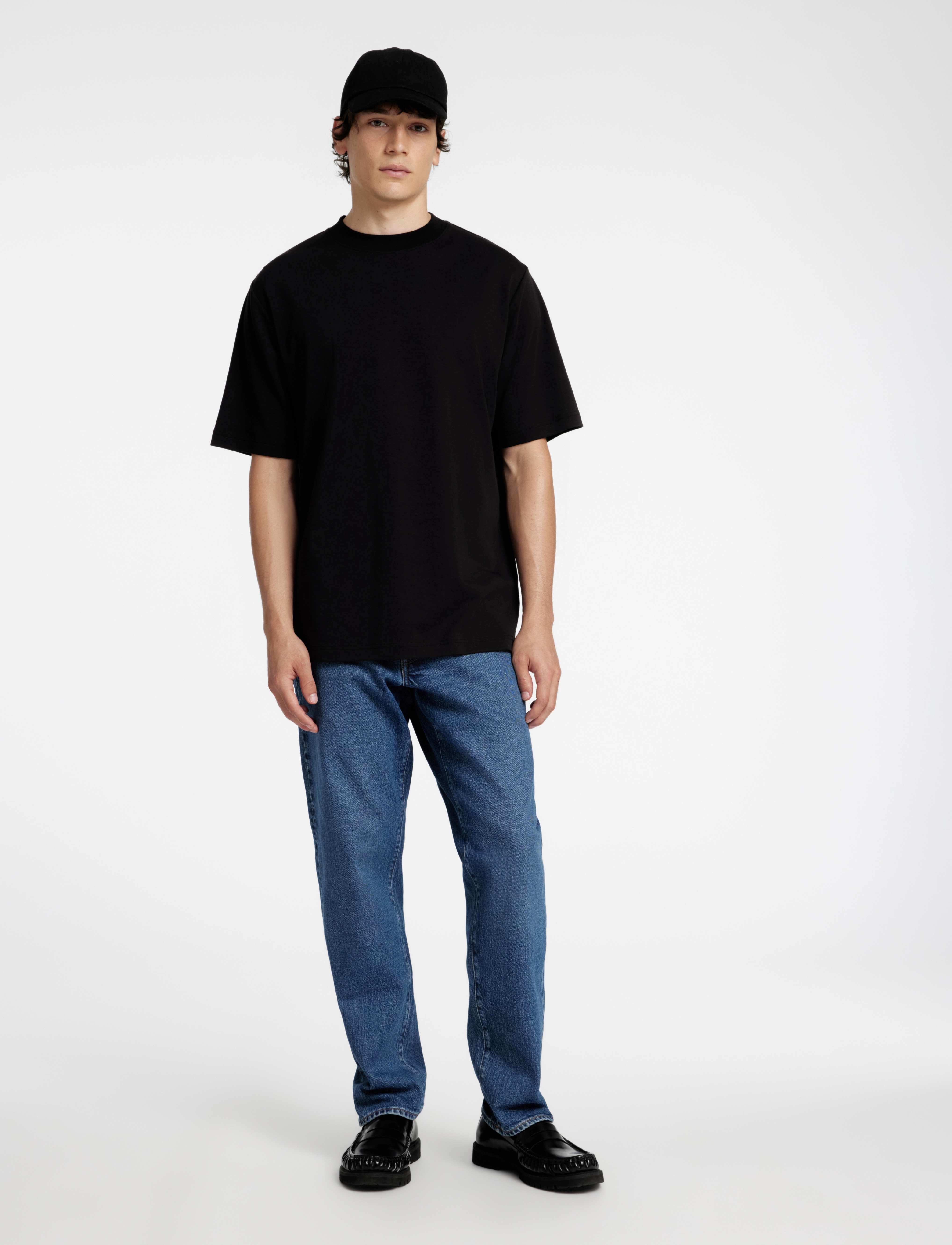 Selected - SLHRELAX-DANI SS INTERLOCK TEE EX - black - 4