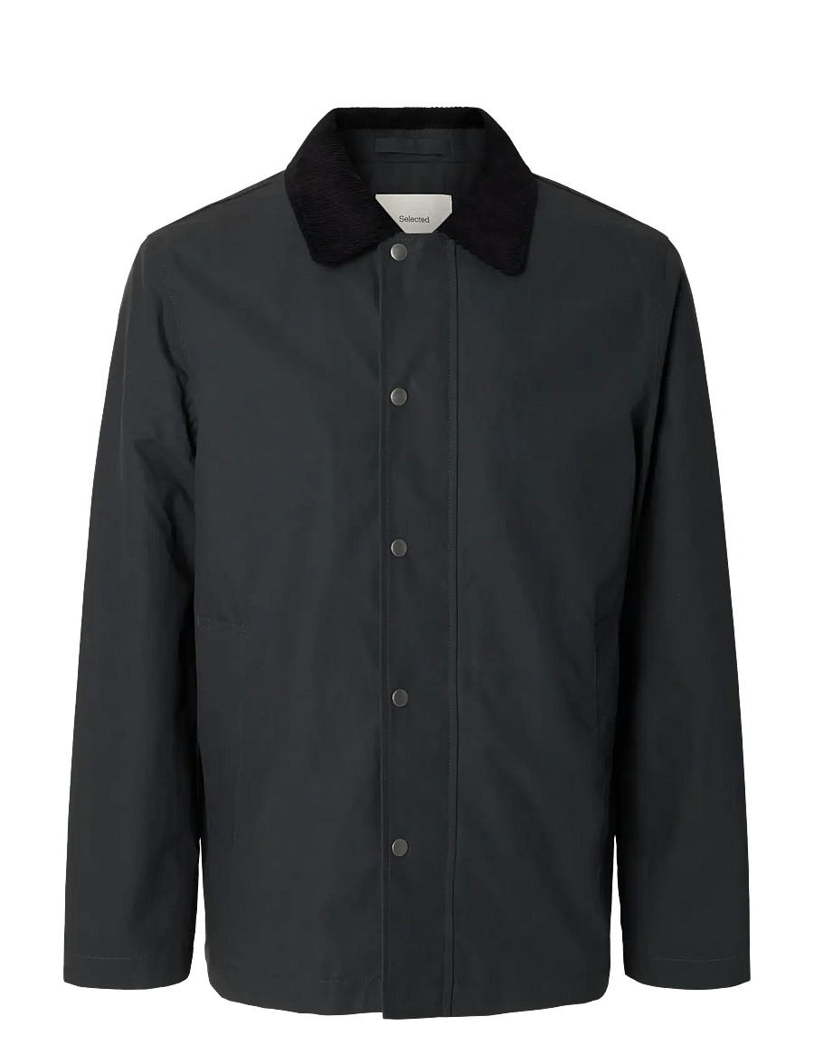 Selected - SLMWALTER WAXED COTTON 2.0 JKT NOOS - forårsjakker - dark shadow - 1