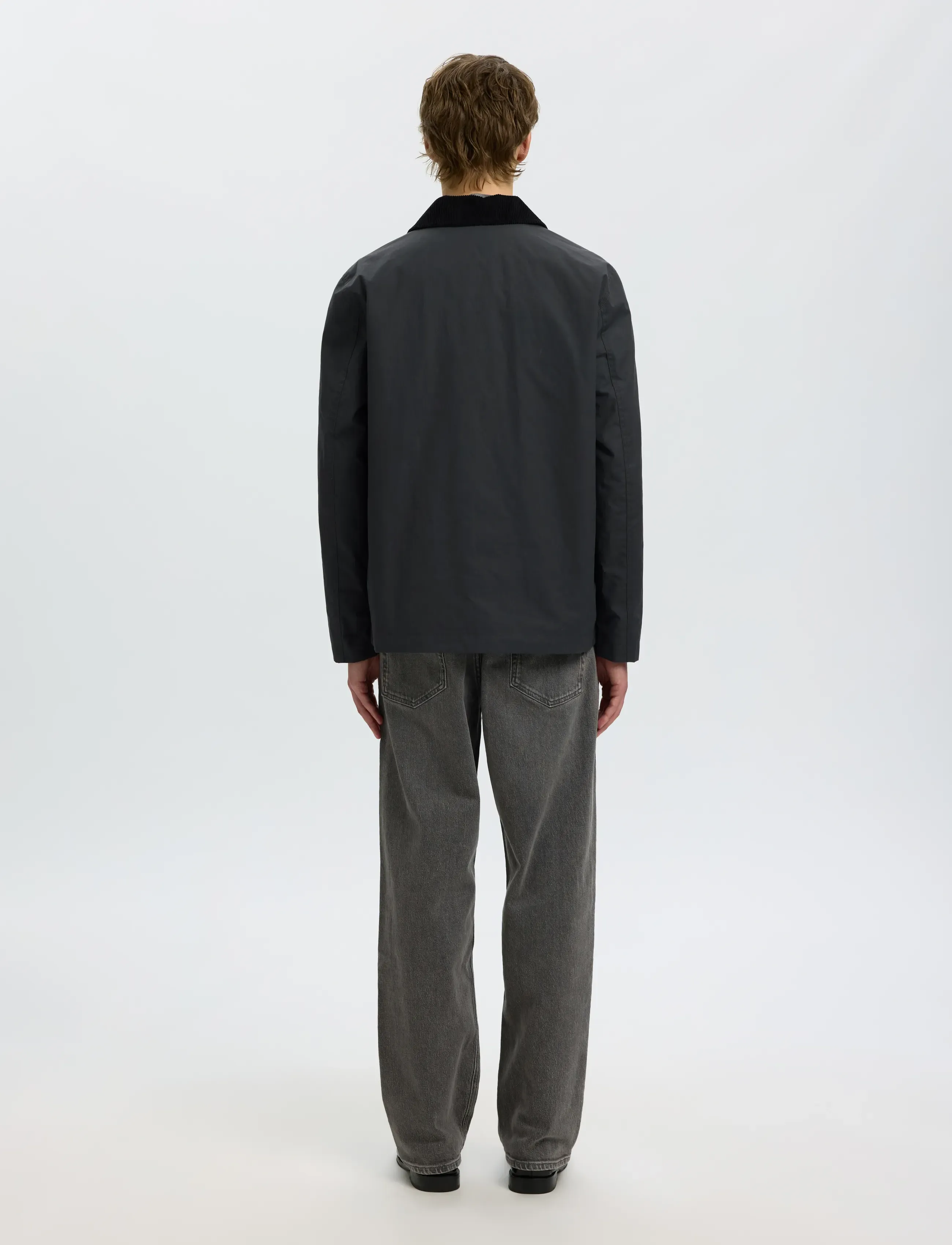 Selected - SLMWALTER WAXED COTTON 2.0 JKT NOOS - forårsjakker - dark shadow - 2