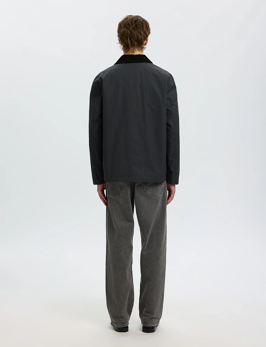 Selected - SLMWALTER WAXED COTTON 2.0 JKT NOOS - forårsjakker - dark shadow - 2
