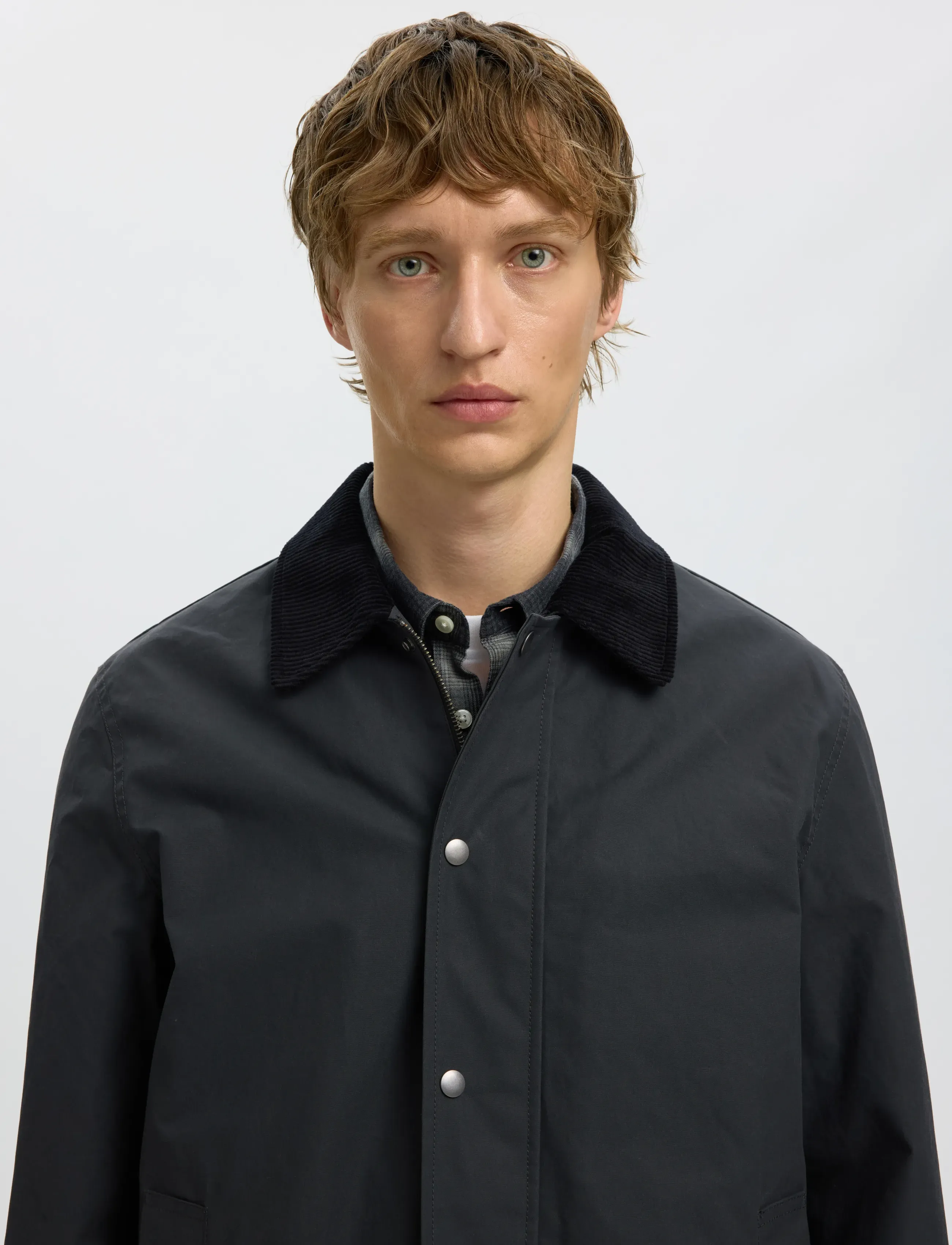 Selected - SLMWALTER WAXED COTTON 2.0 JKT NOOS - forårsjakker - dark shadow - 4