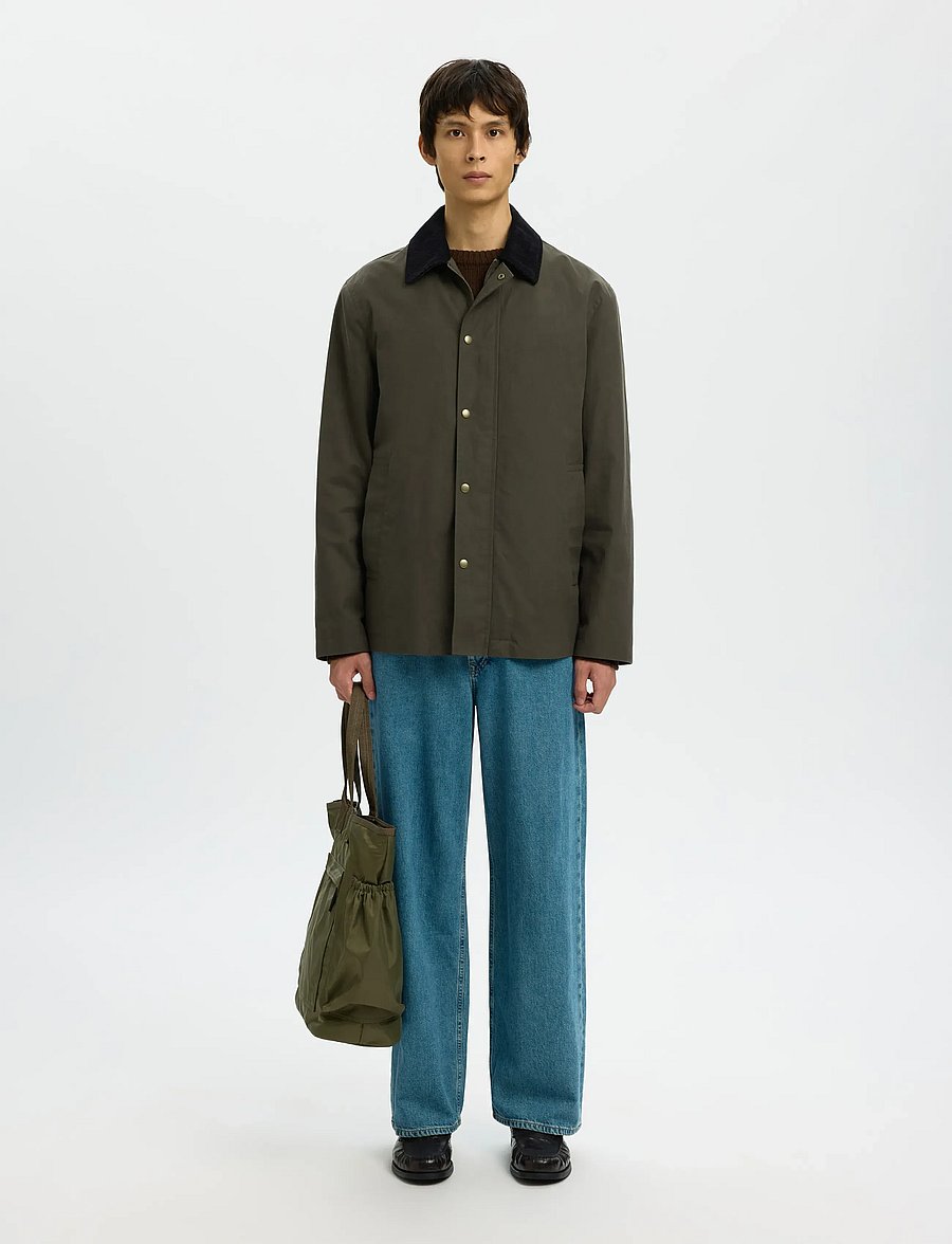 Selected - SLMWALTER WAXED COTTON 2.0 JKT NOOS - vorjakkar - grape leaf - 4