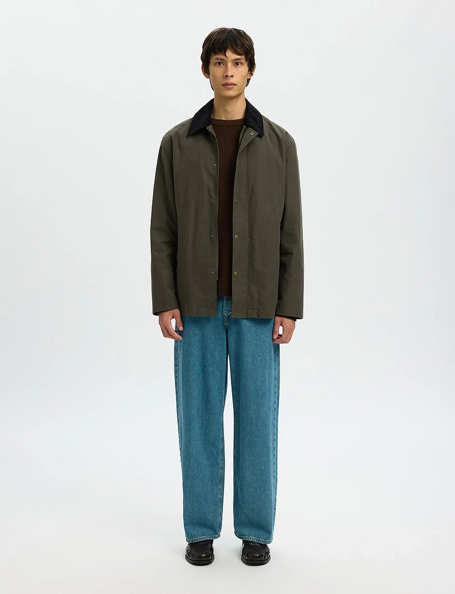 Selected - SLMWALTER WAXED COTTON 2.0 JKT NOOS - vorjakkar - grape leaf - 5