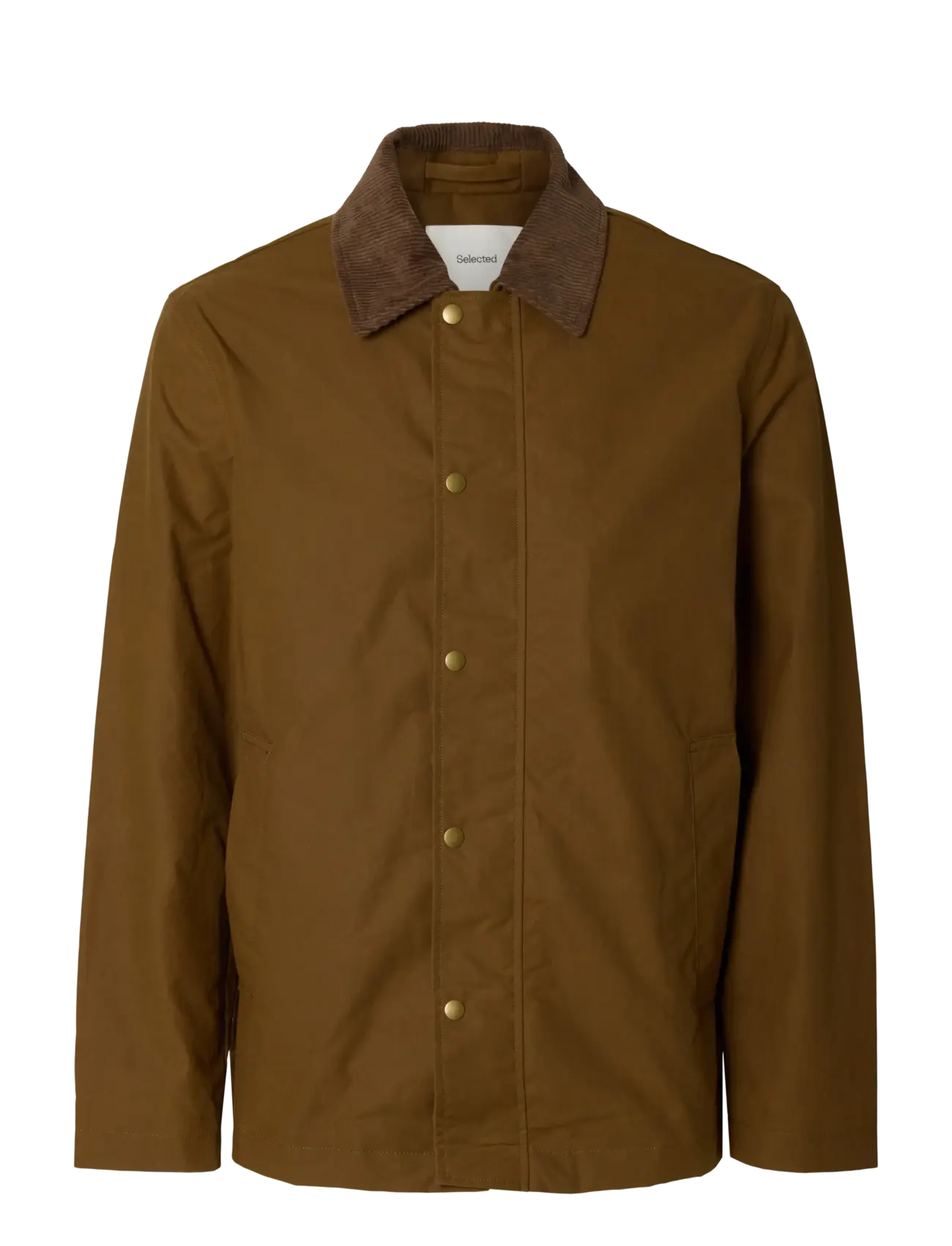 Selected SLMWALTER WAXED COTTON 2.0 JKT NOOS - Selected - KANGAROO / brown