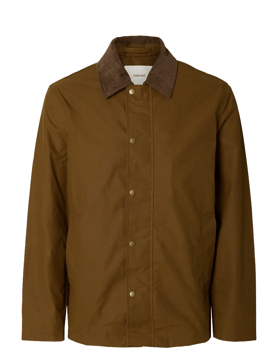 Selected - SLMWALTER WAXED COTTON 2.0 JKT NOOS - forårsjakker - kangaroo - 1