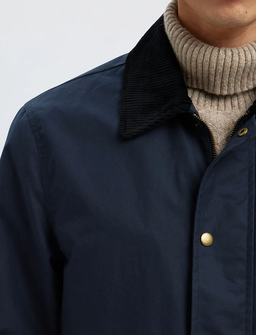 Selected - SLMWALTER WAXED COTTON 2.0 JKT NOOS - forårsjakker - sky captain - 3
