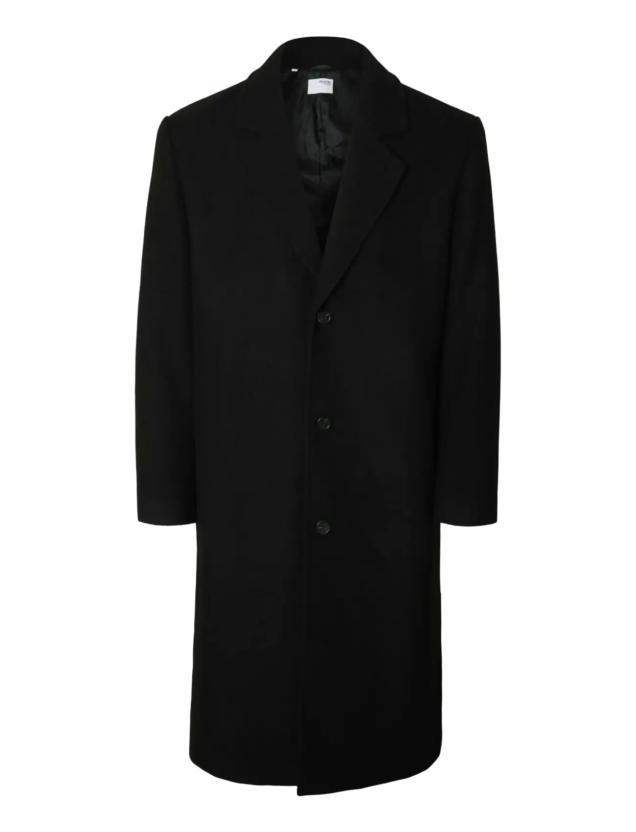 Selected SLHMILOS WOOL BLEND RELAXED COAT #S - Selected - BLACK / black