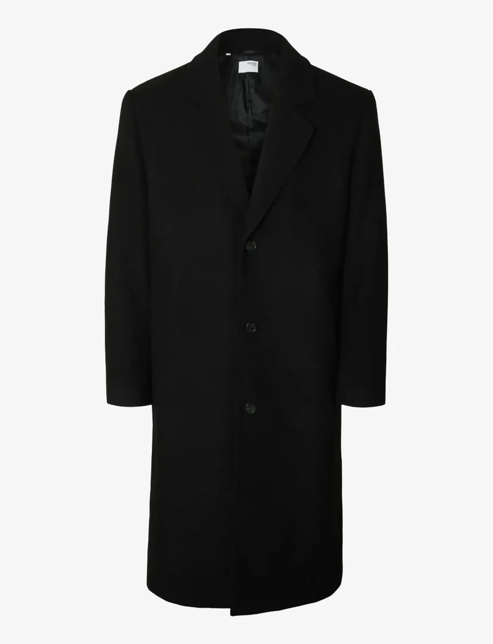 Selected - SLHMILOS WOOL BLEND RELAXED COAT #S - vinterjakker - black - 1