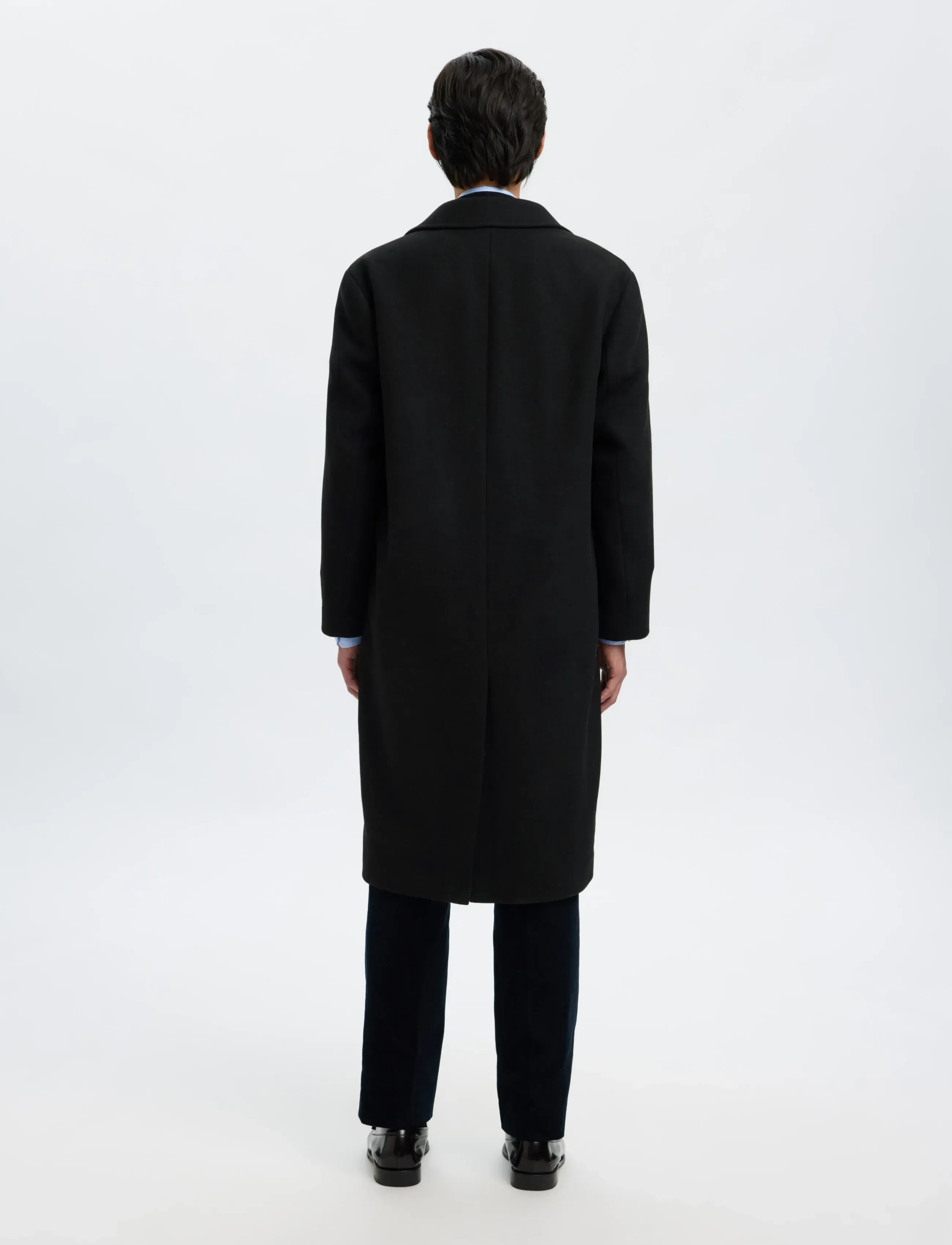 Selected - SLHMILOS WOOL BLEND RELAXED COAT #S - manteaux de laine - black - 2