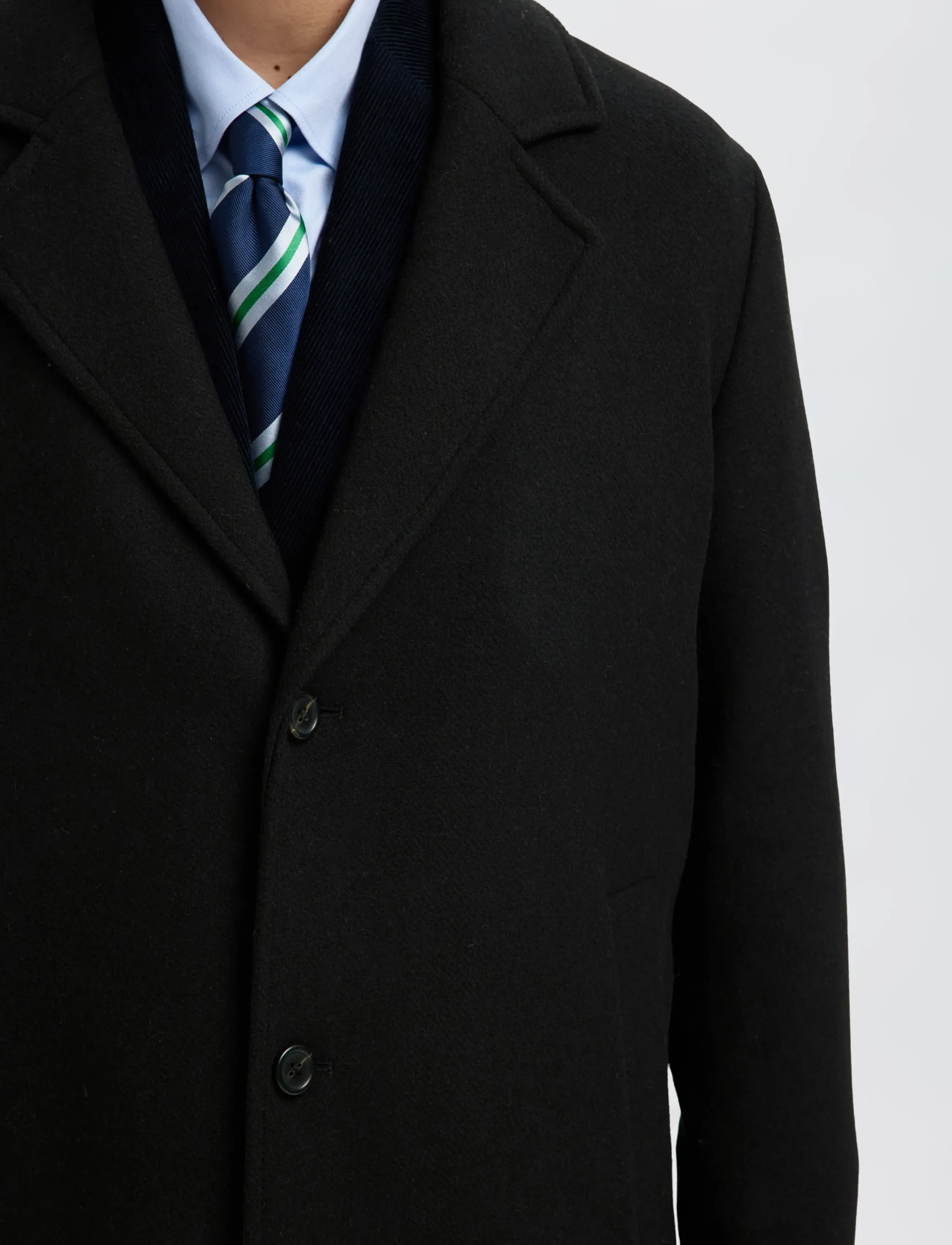 Selected - SLHMILOS WOOL BLEND RELAXED COAT #S - manteaux de laine - black - 3