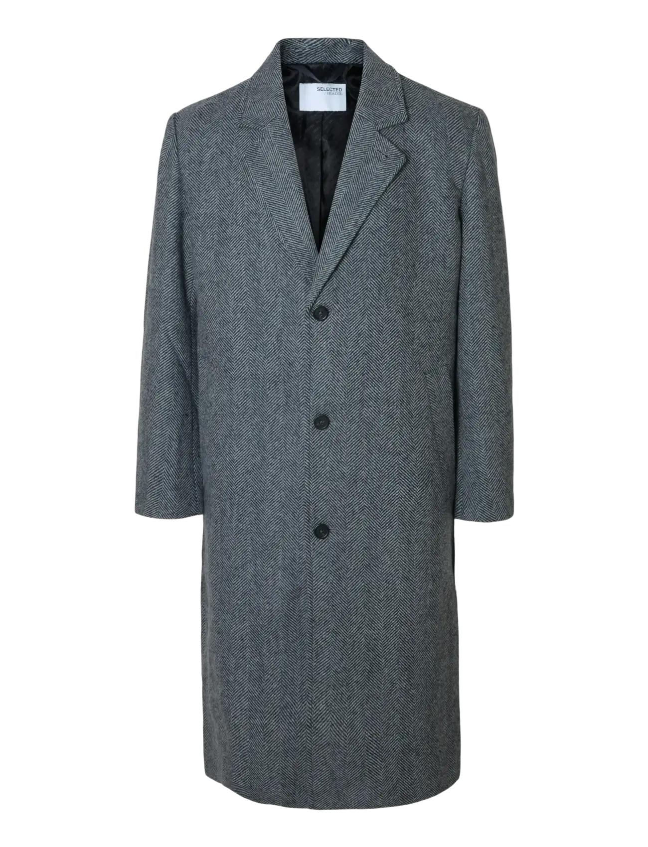 Selected SLHMILOS WOOL BLEND RELAXED COAT #S - Mäntel - DARK GREY / grey