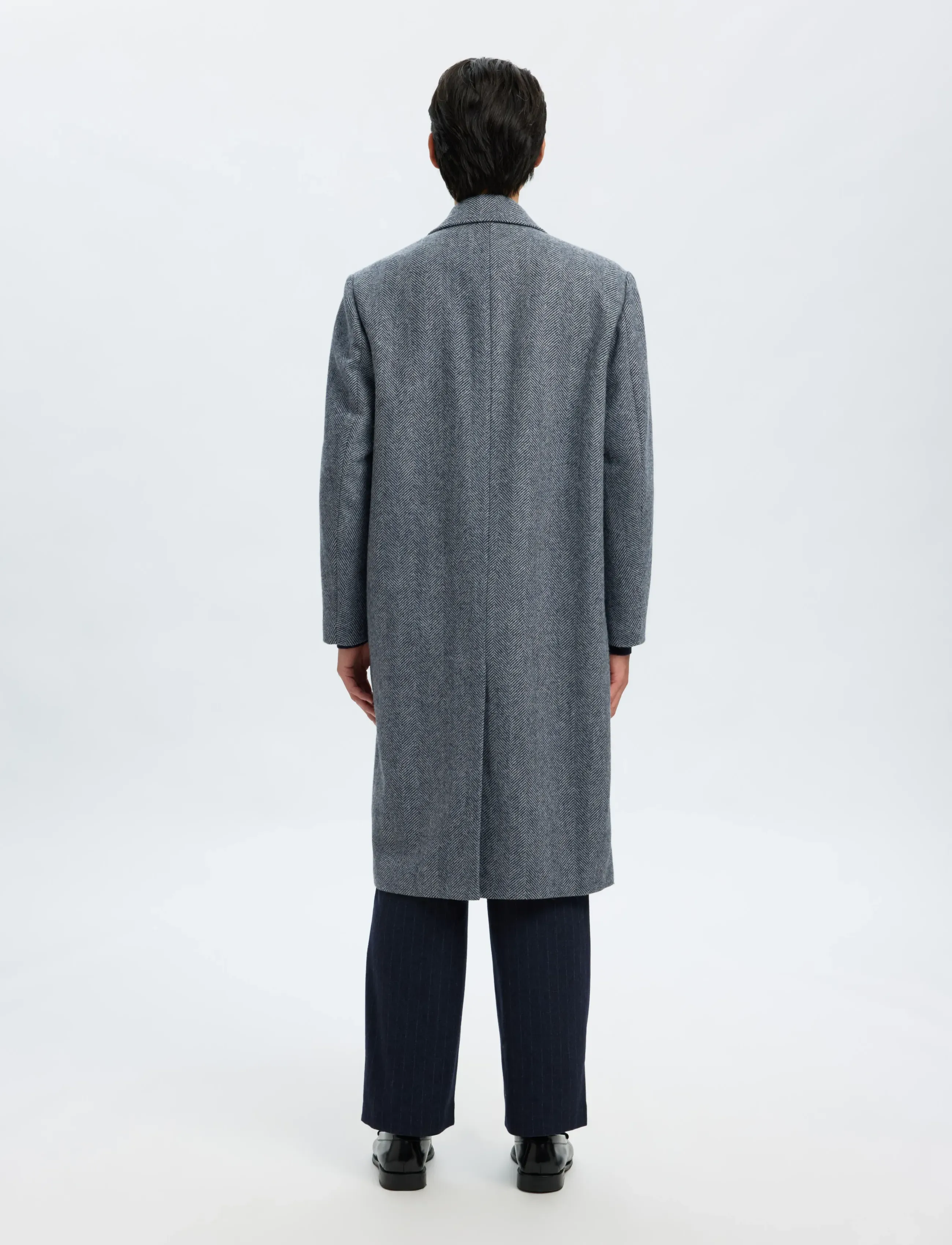 Selected - SLHMILOS WOOL BLEND RELAXED COAT #S - ullrockar - dark grey - 2