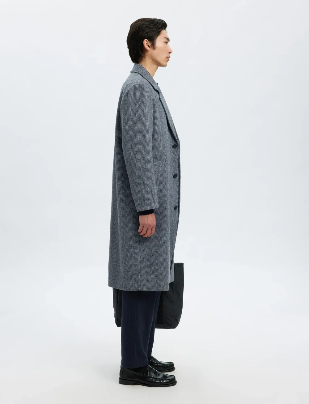 Selected - SLHMILOS WOOL BLEND RELAXED COAT #S - vinterjakker - dark grey - 5