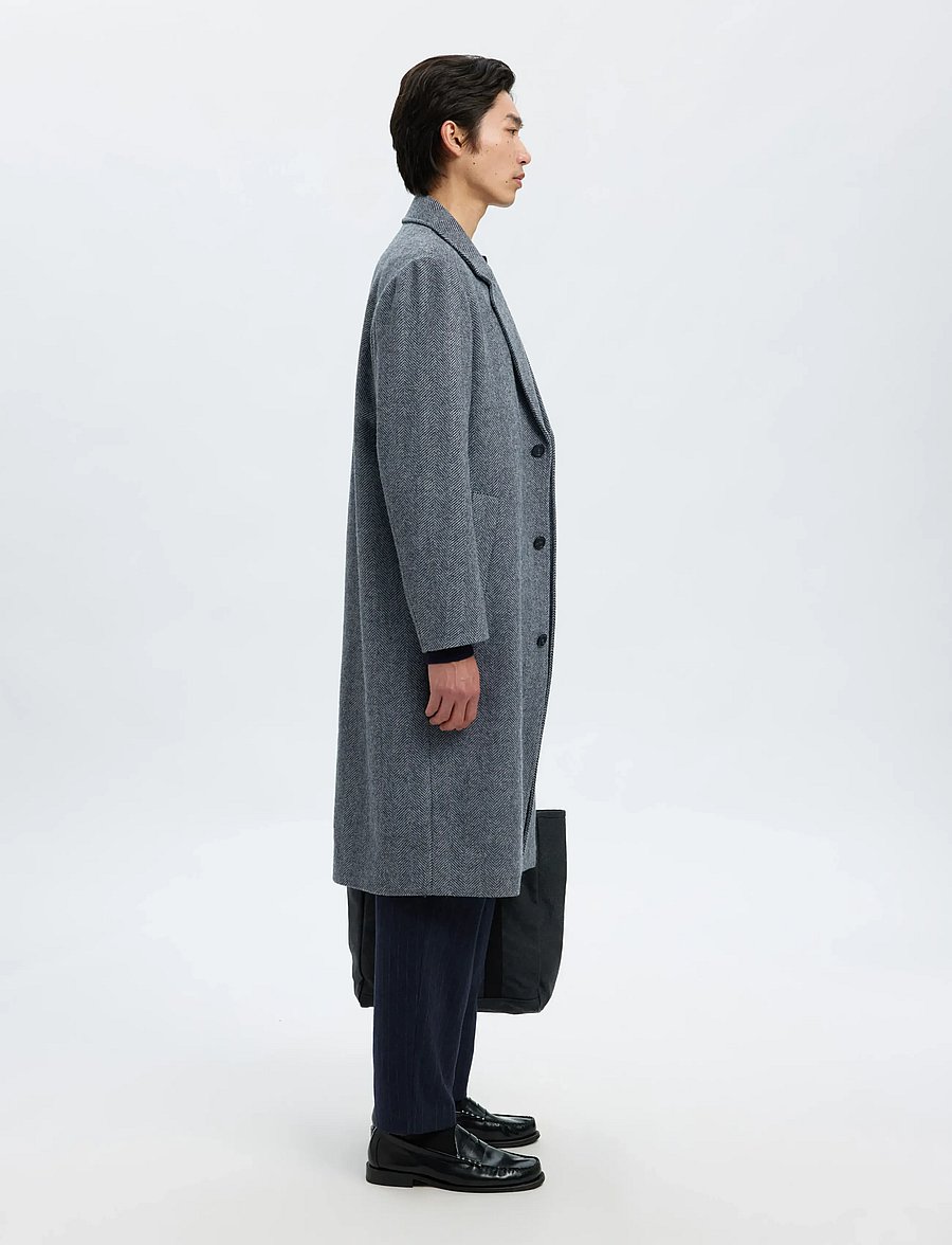 Selected - SLHMILOS WOOL BLEND RELAXED COAT #S - wollmäntel - dark grey - 5