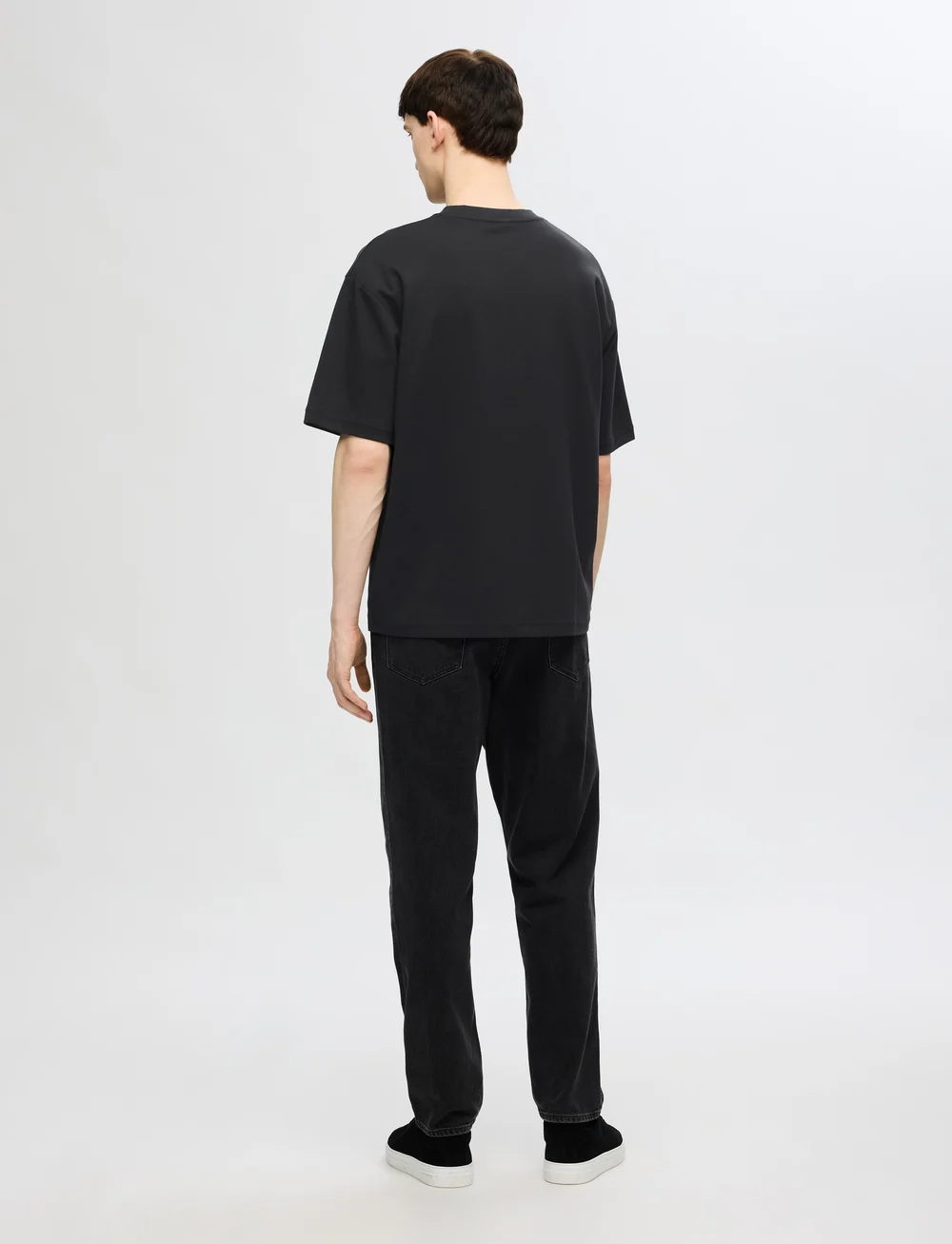 Selected - SLHLOOSEOSCAR SS O-NECK TEE 3 PACK - kortermede t-skjorter - black - 2
