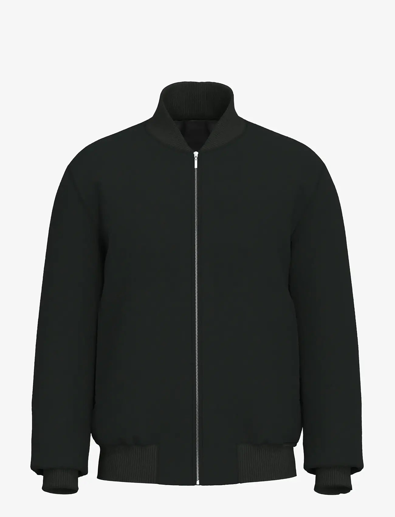 Selected - SLHJENS WOOL BLEND BOMBER - herbstjacken - black - 1
