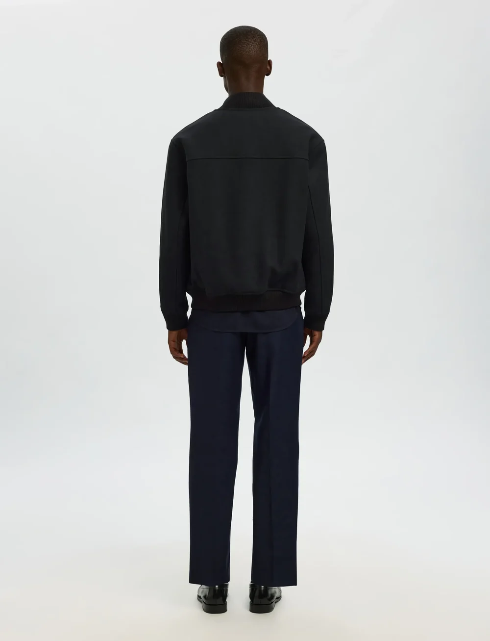 Selected - SLHJENS WOOL BLEND BOMBER - höstjackor - black - 2