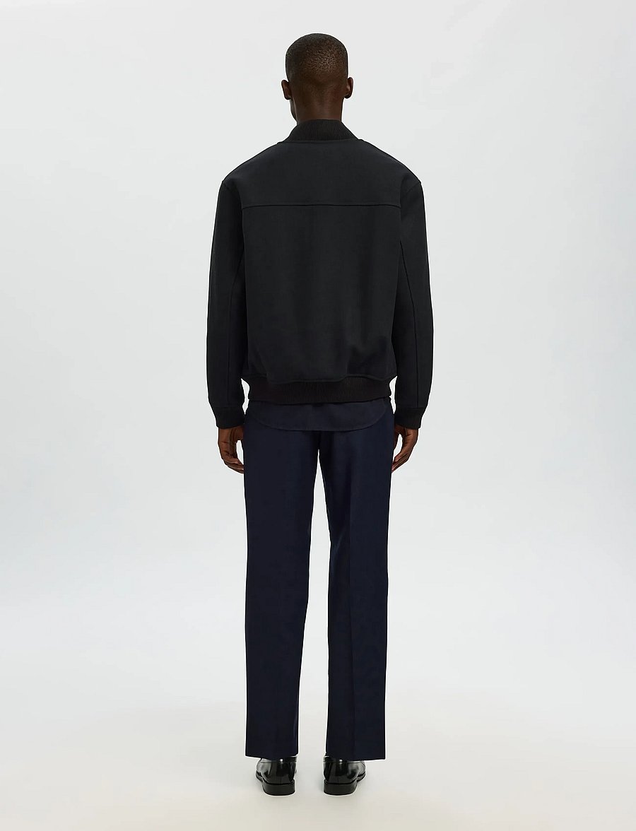 Selected - SLHJENS WOOL BLEND BOMBER - lentejassen - black - 2