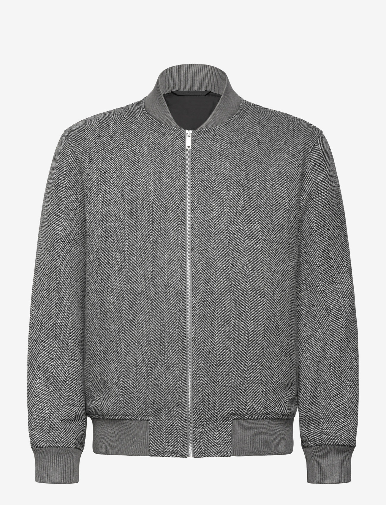 Selected - SLHJENS WOOL BLEND BOMBER - efterårsjakker - dark grey - 1