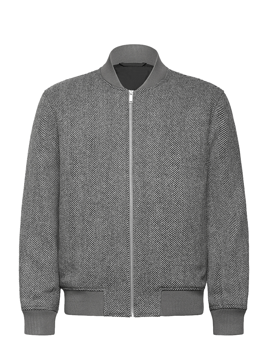 Selected - SLHJENS WOOL BLEND BOMBER - frühlingsjacken - dark grey - 1