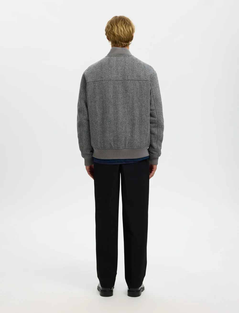 Selected - SLHJENS WOOL BLEND BOMBER - höstjackor - dark grey - 3