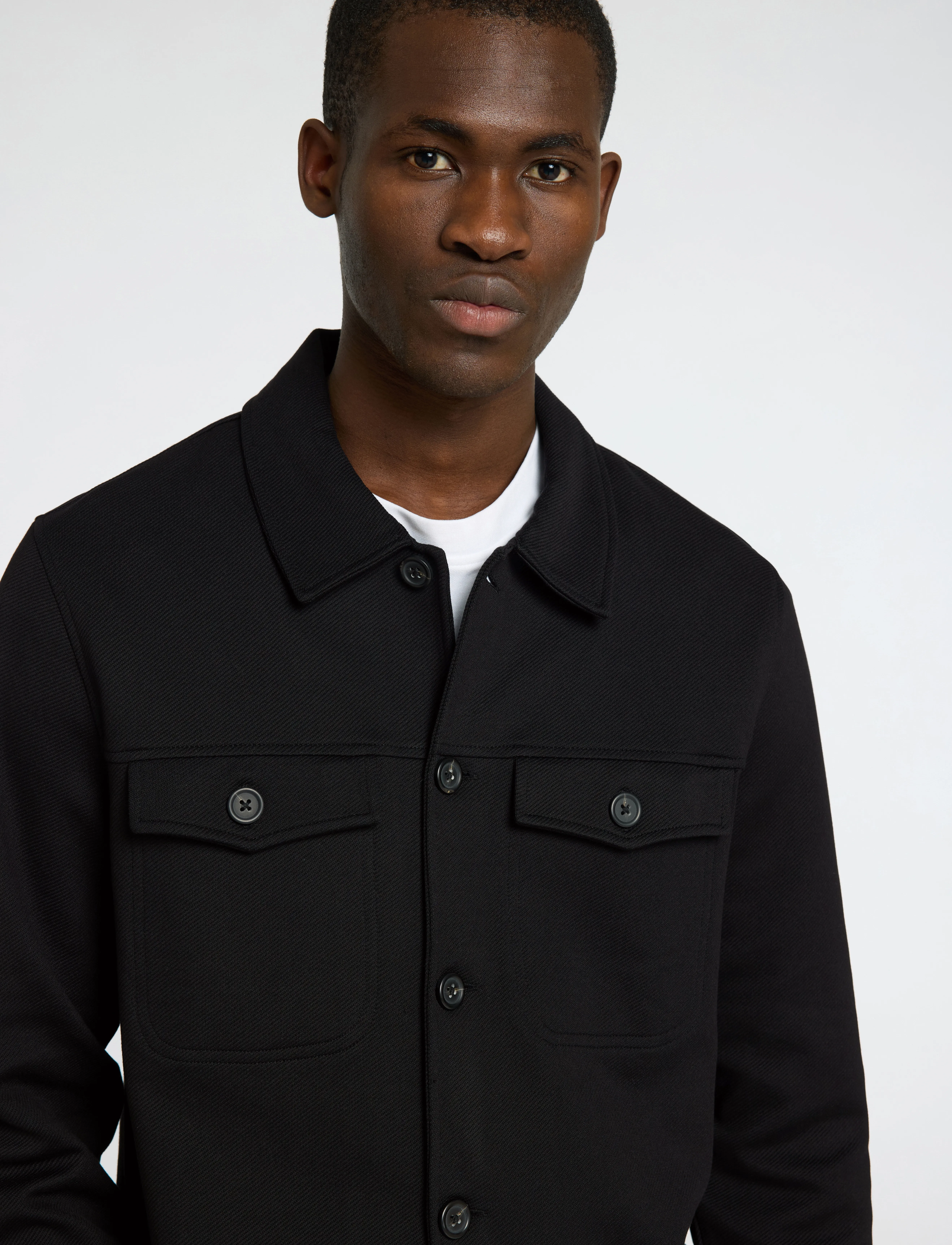 Selected - SLHREG-ARNE TWILL OVERSHIRT - black - 3