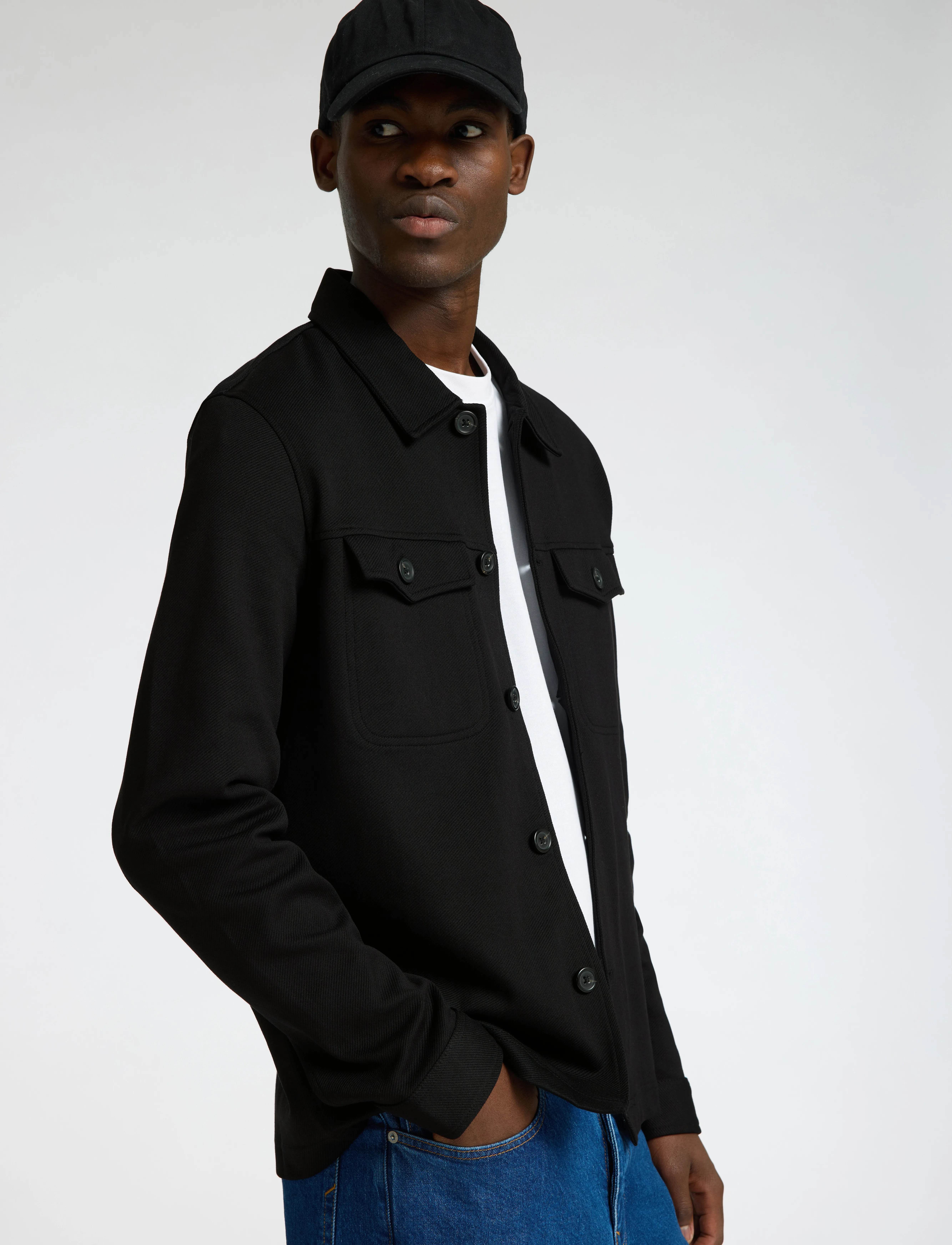 Selected - SLHREG-ARNE TWILL OVERSHIRT - black - 4