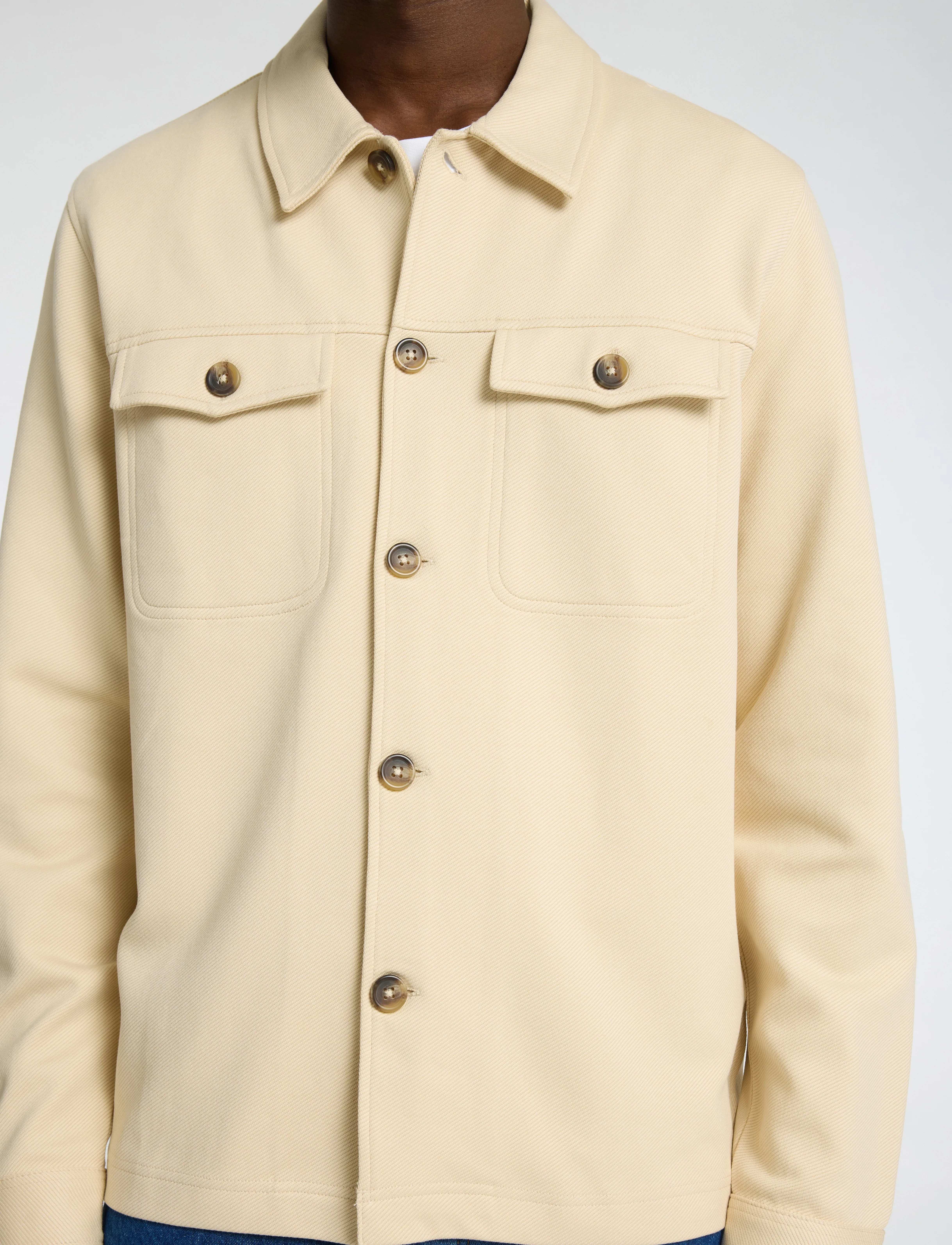 Selected - SLHREG-ARNE TWILL OVERSHIRT - fog - 4