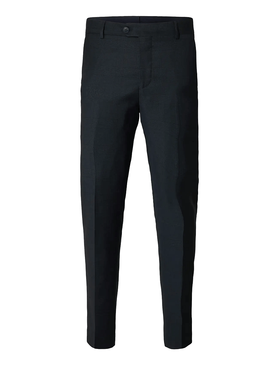 Selected - SLHSLIM-NEIL CHK TRS B - anzugshosen - dark navy - 1