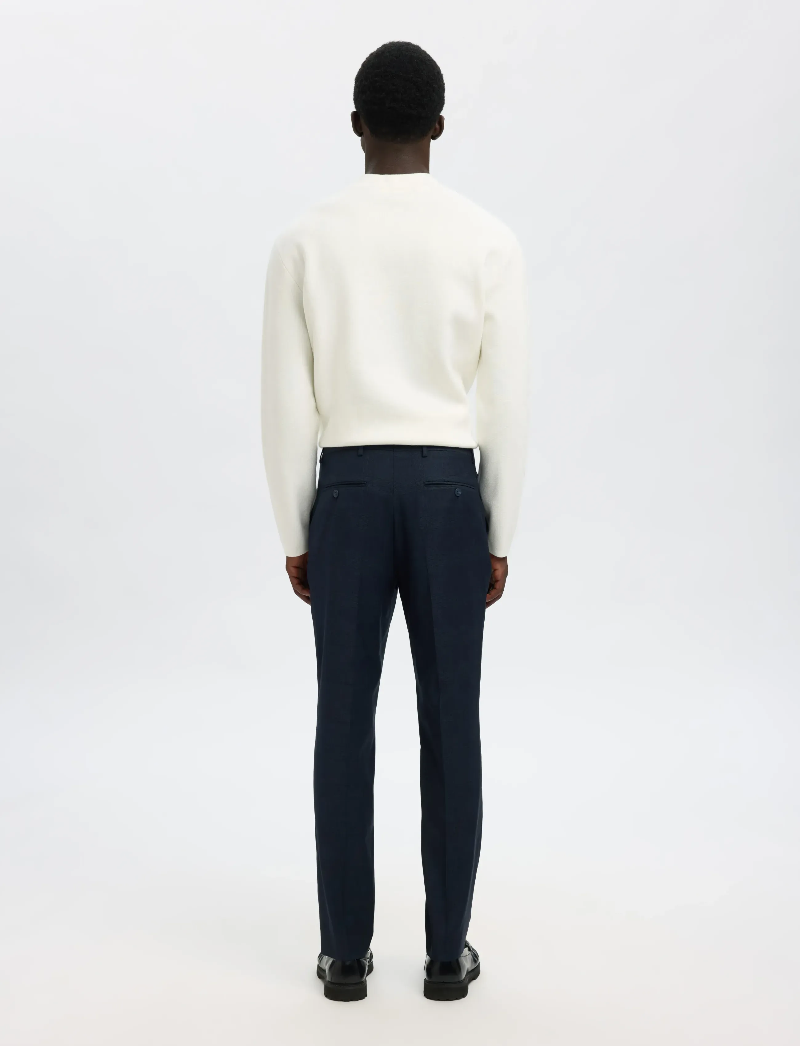 Selected - SLHSLIM-NEIL CHK TRS B - anzugshosen - dark navy - 2