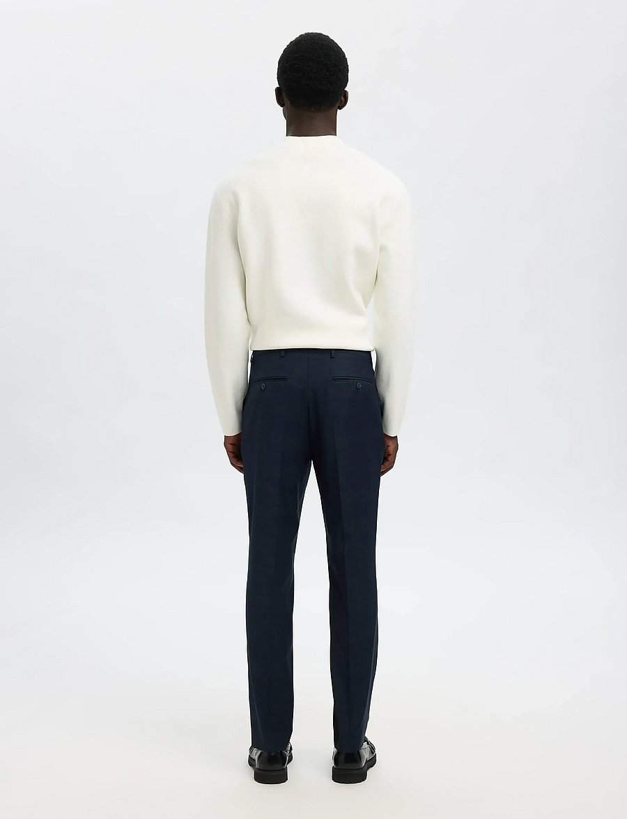 Selected - SLHSLIM-NEIL CHK TRS B - anzugshosen - dark navy - 2