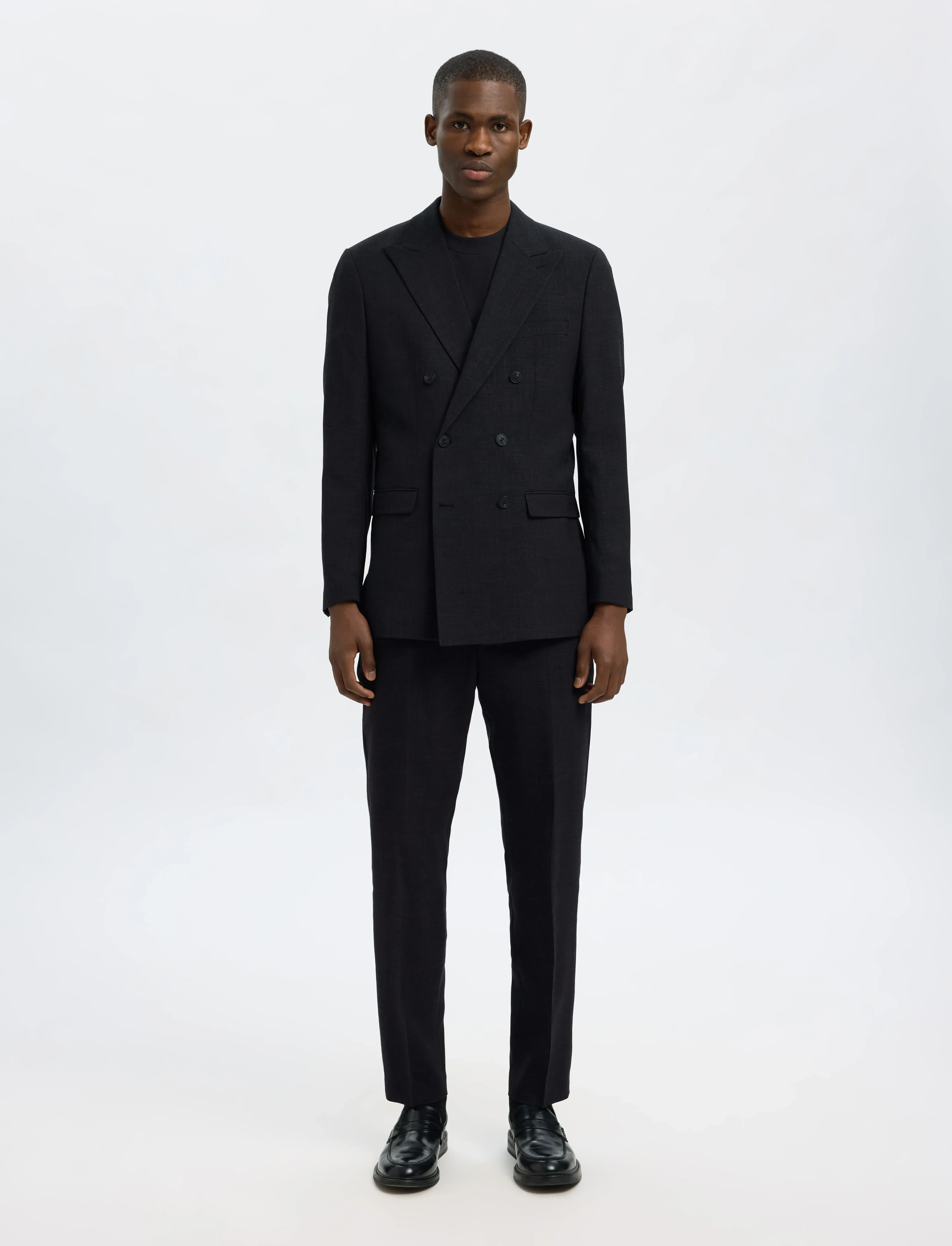 Selected - SLHSLIM-OASIS SUN DB BLZ - zweireiher - black - 3