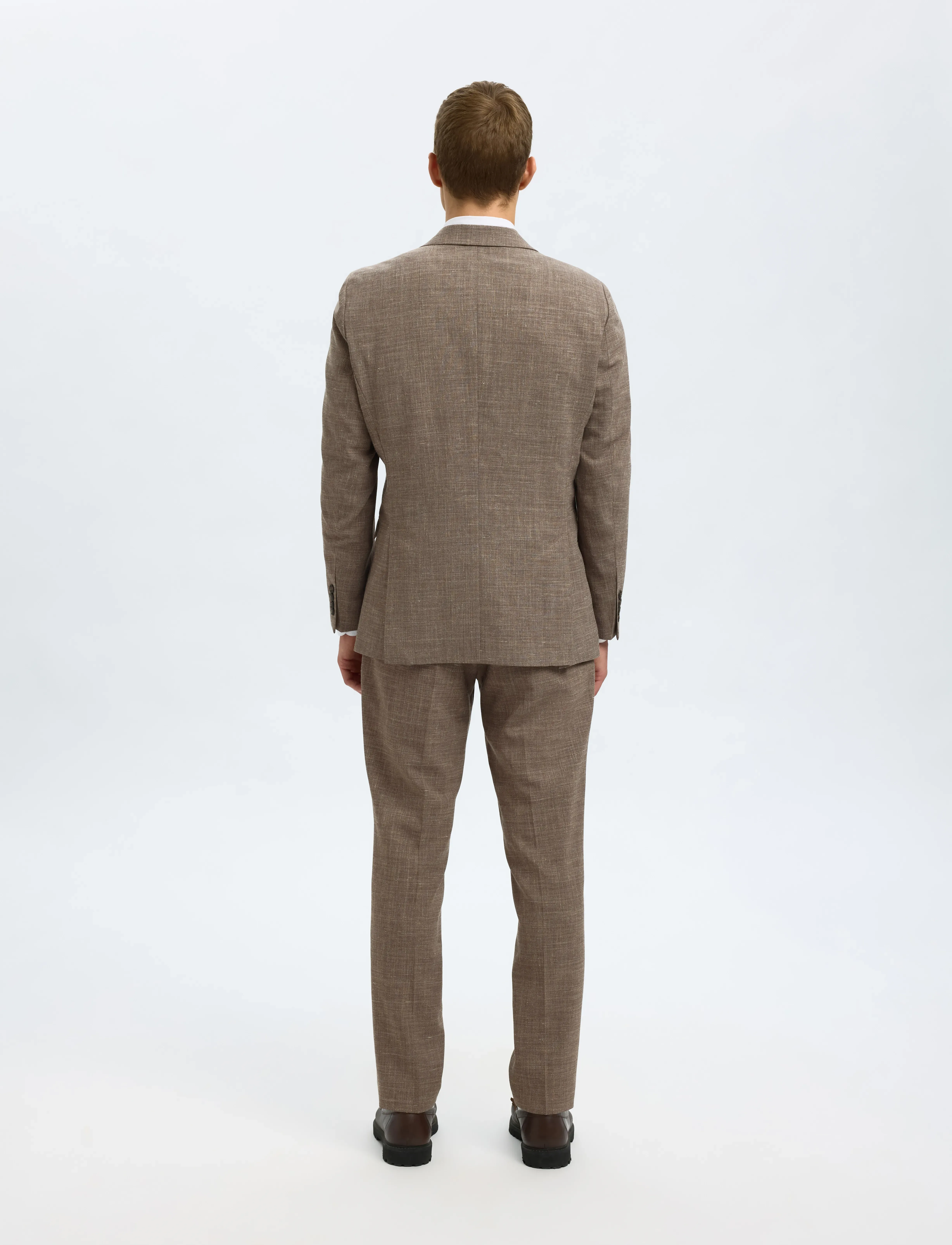 Selected - SLHSLIM-OASIS SUN DB BLZ - dobbeltradede blazere - dark sand melange - 3