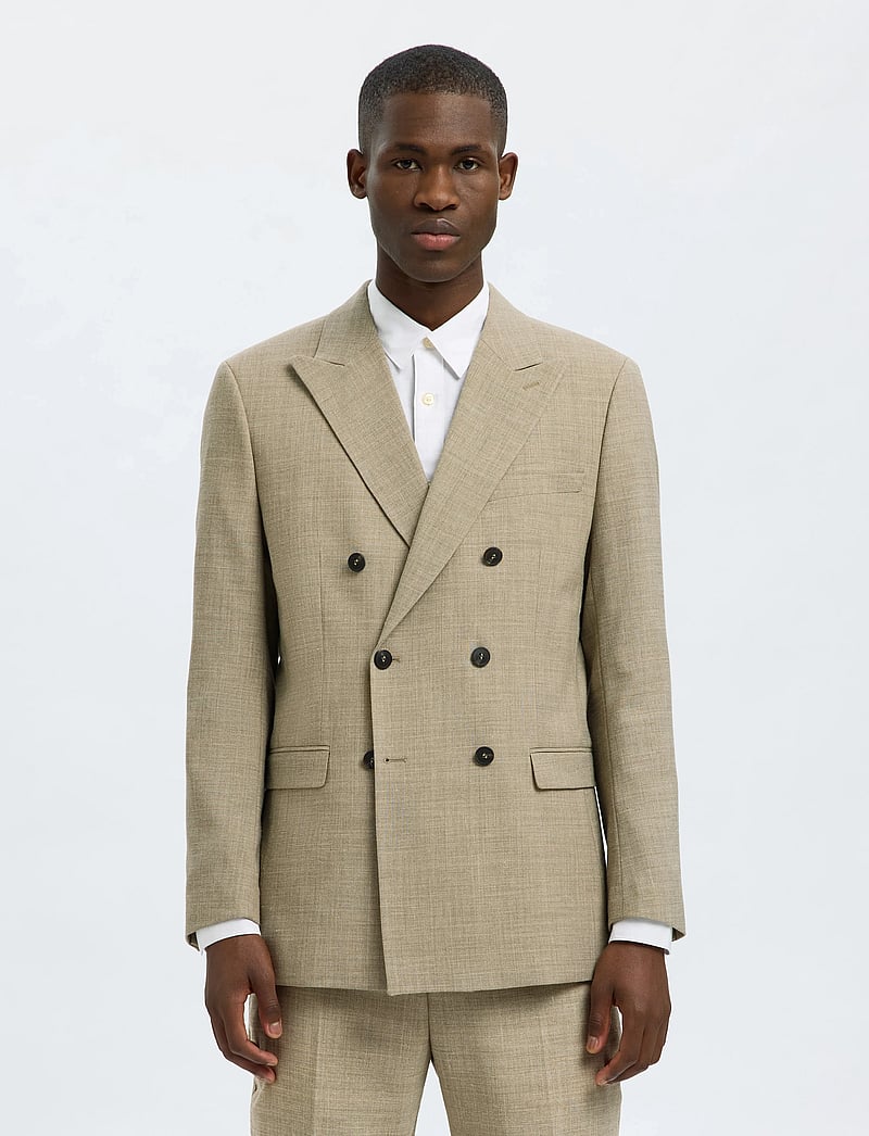 Selected - SLHSLIM-OASIS SUN DB BLZ - zweireiher - sand - 0